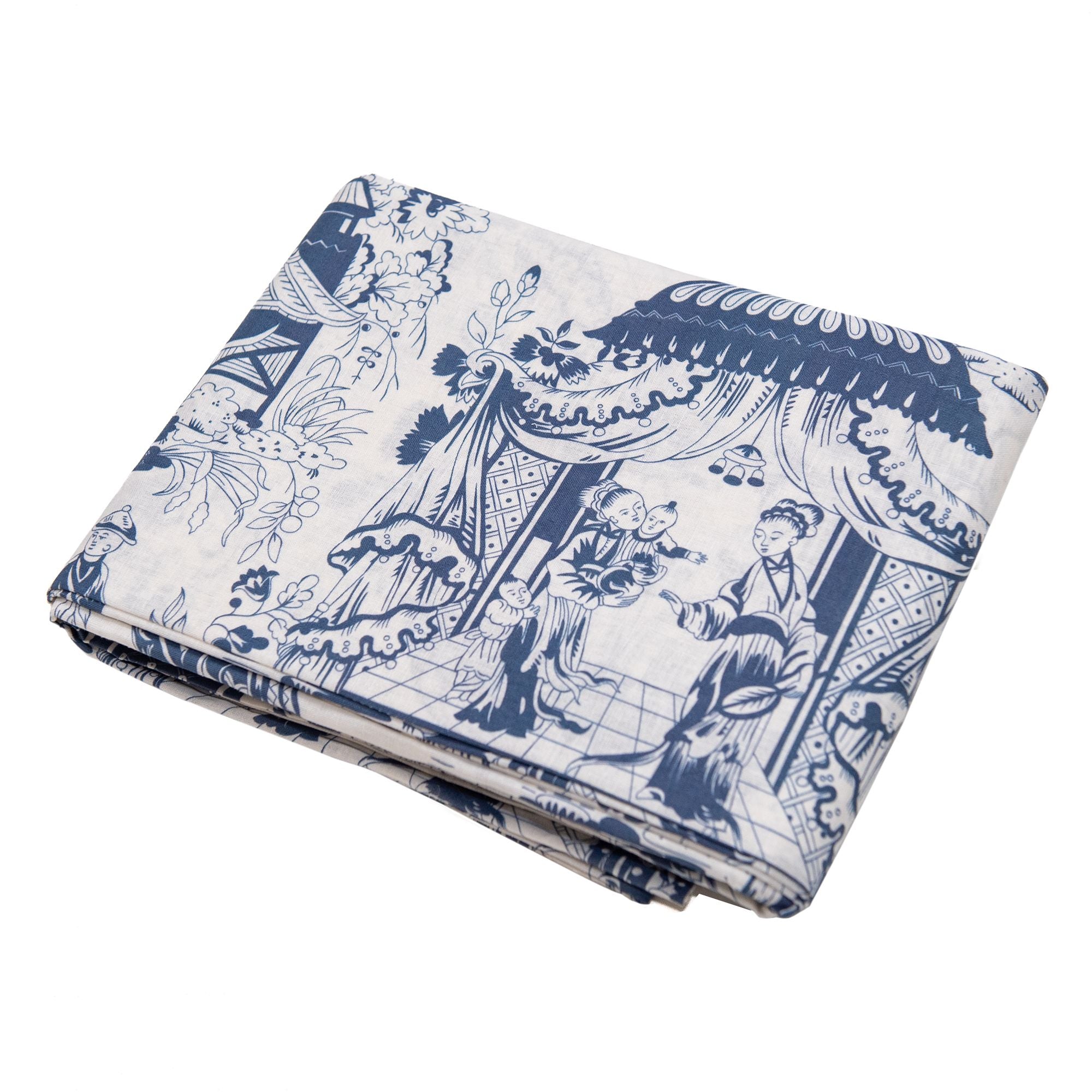 River Linen Tablecloth in Jade, from Duggan Soociety