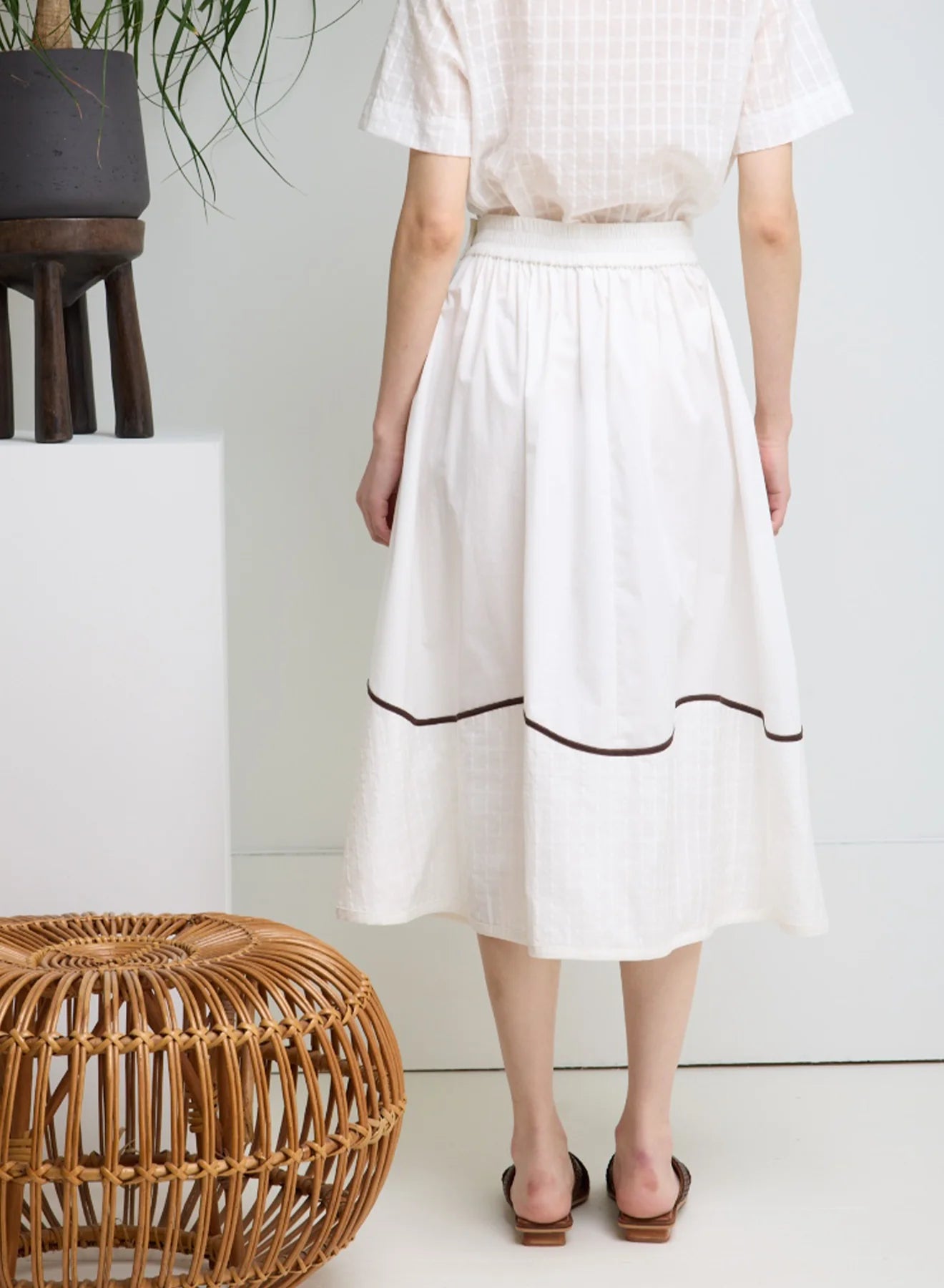 The Noemi Wave Skirt in Natural, from Love Binetti