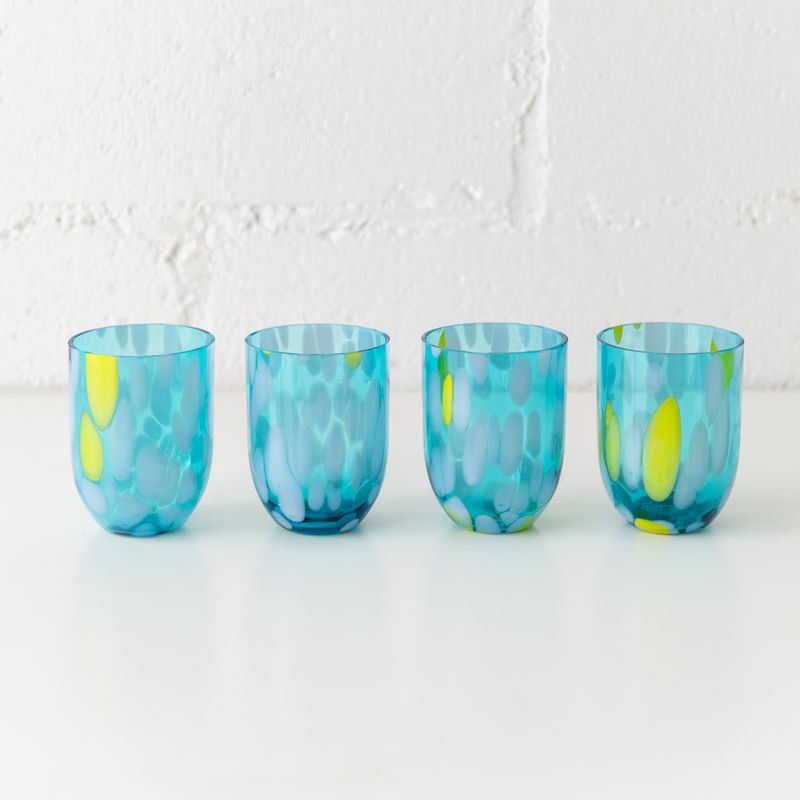 Big Confetti Tumbler in Aqua and Lemon, from Anna Von Lipa