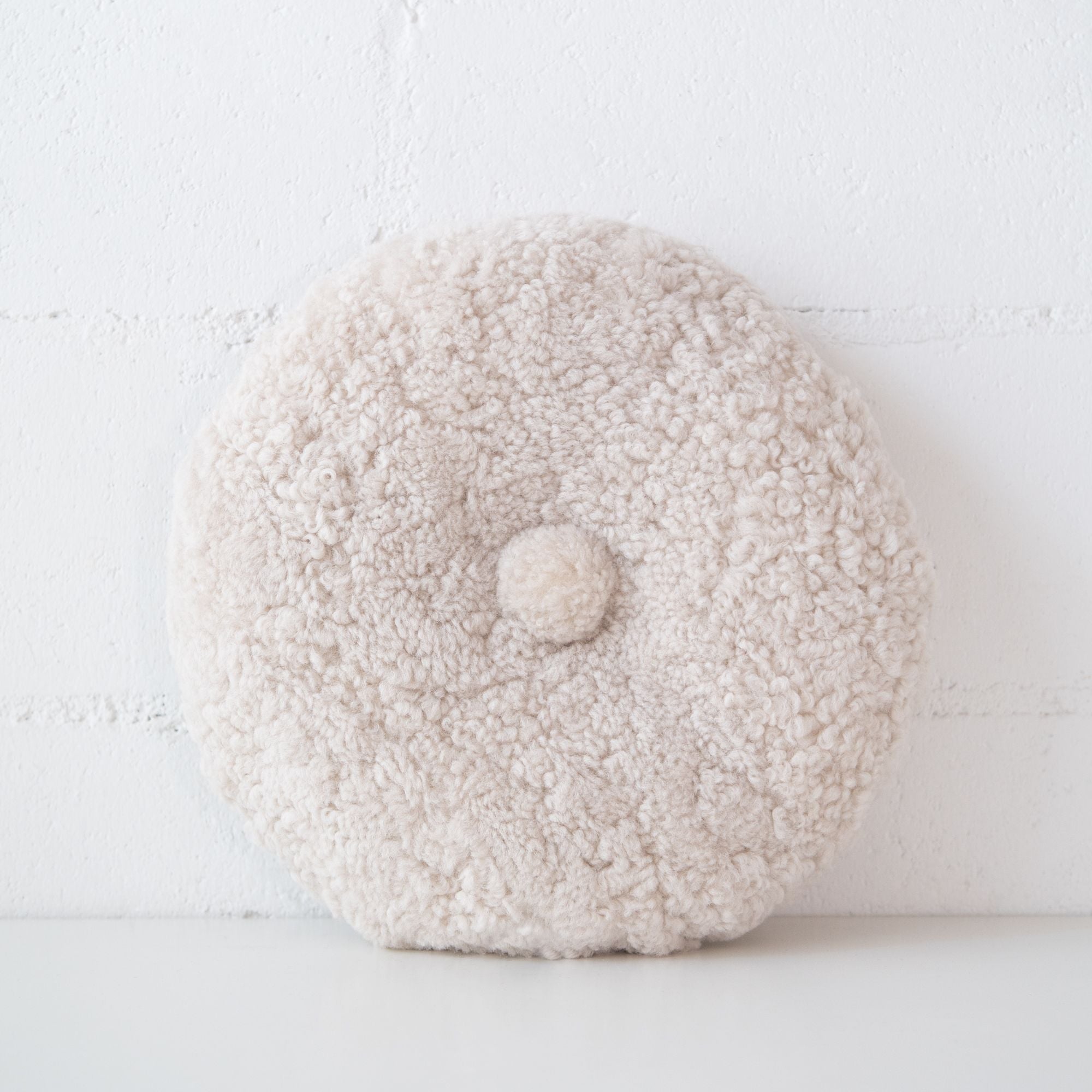 Sheepskin Double-sided Round Cushion, from Natures Collection