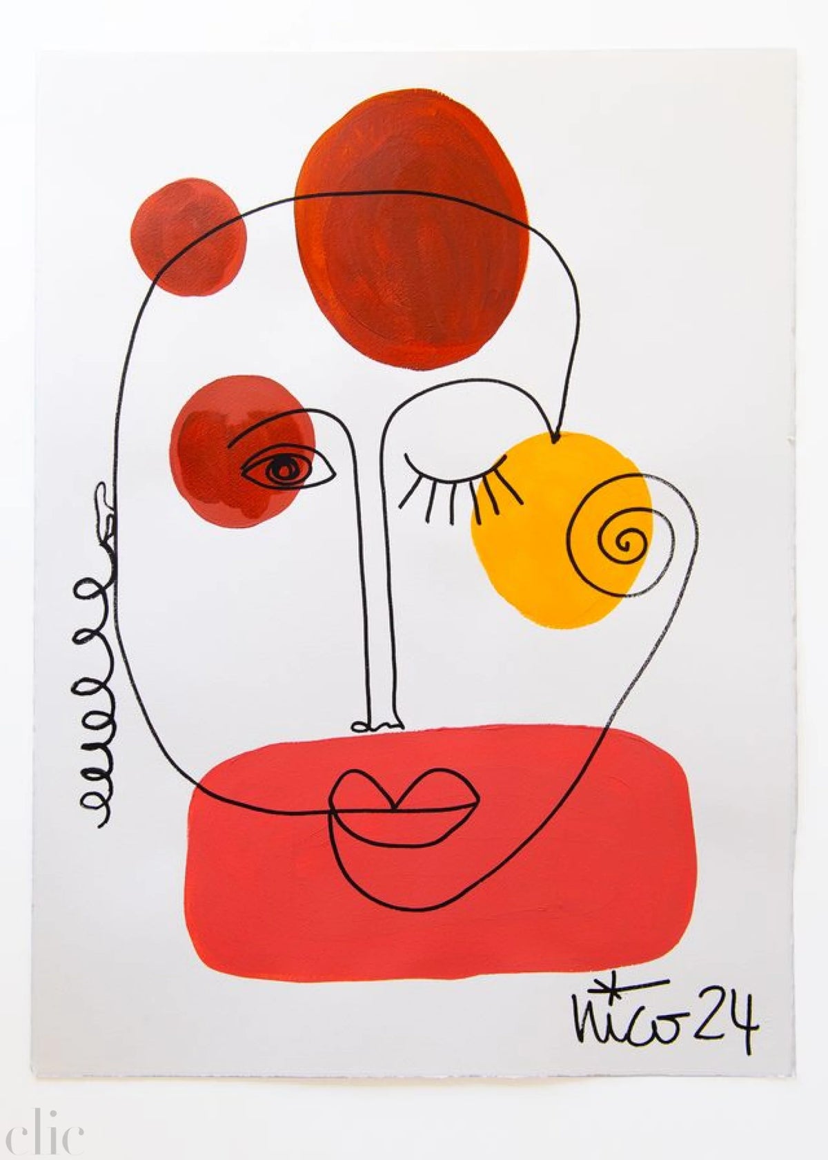 Large Visage 4 in Colors, by Nicolette Schouten