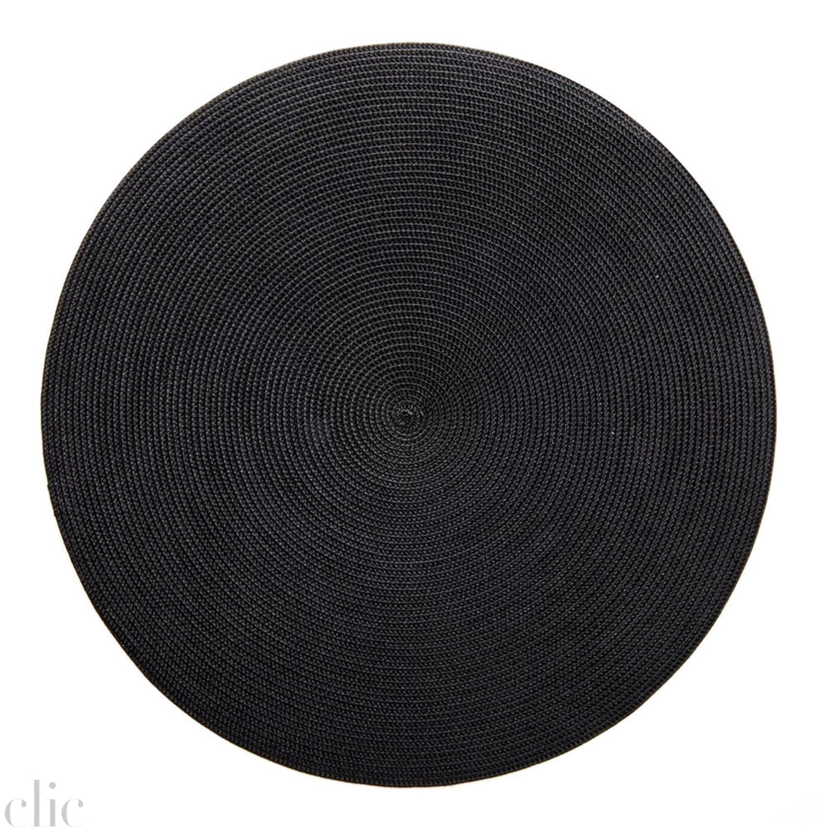 Round Placemat in Black, from Deborah Rhodes