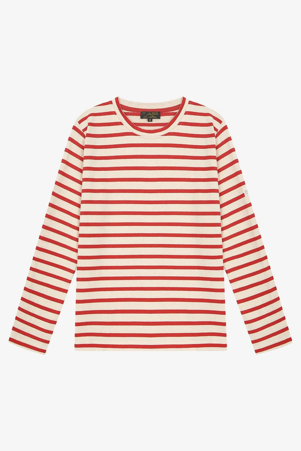 Tilda Long Sleeve Mariniere Shirt in Off Red, from Le Mont St. Michel