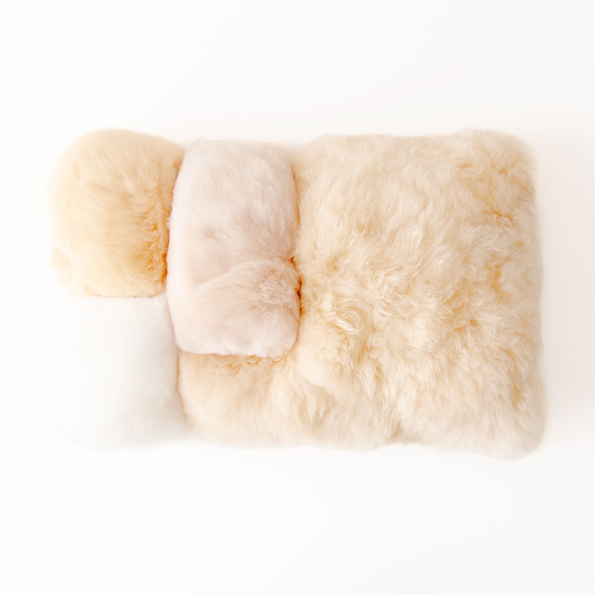 Alpaca Color Block Lumbar Pillow in Sandstone, from Intiearth