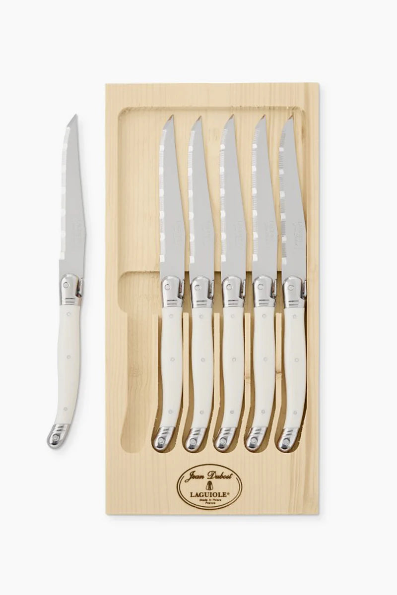 Laguiole 6 Piece Knife Set in Ivory