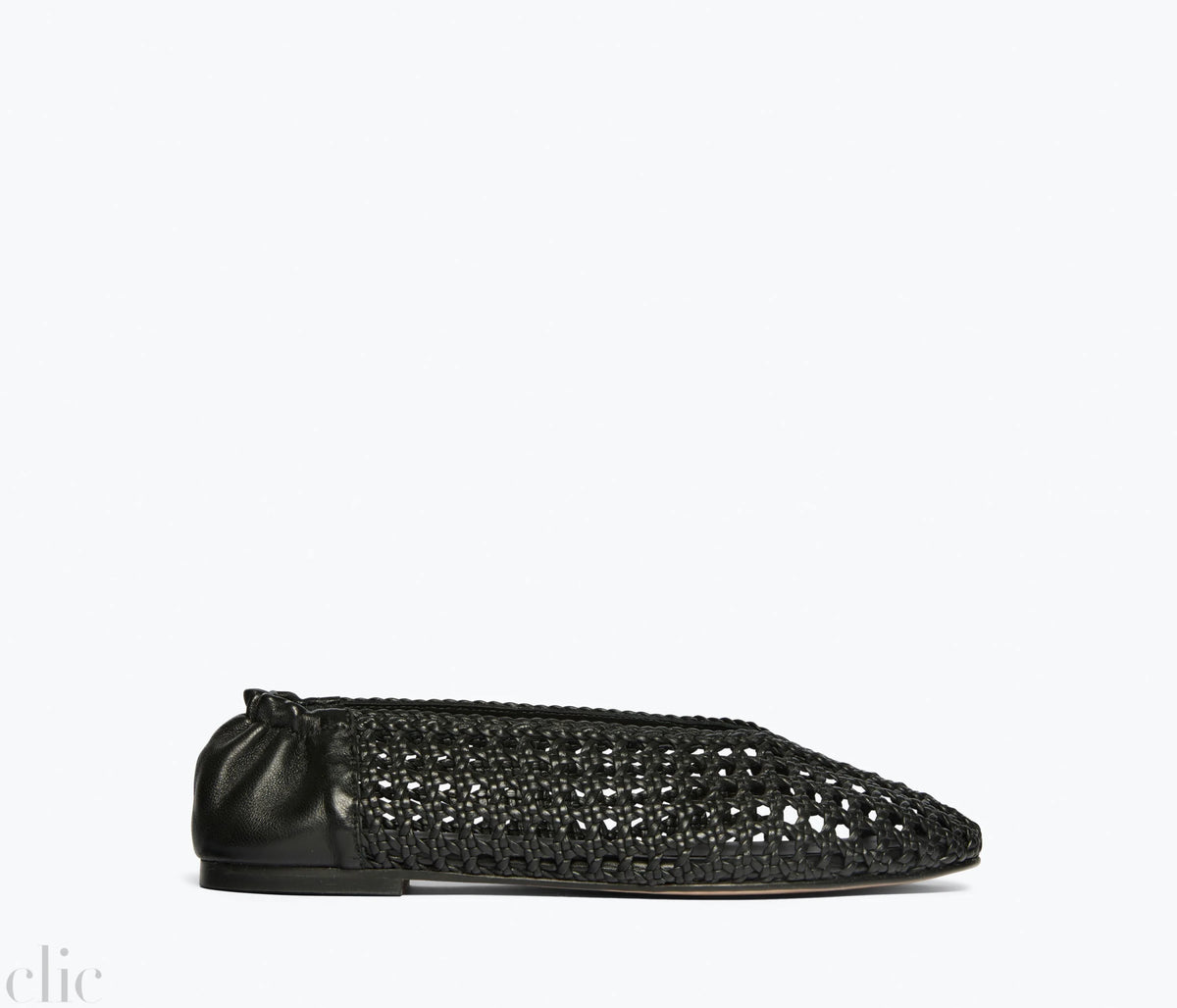 Riley Open Weave Ballet Flat in Black, from Freda Salvador