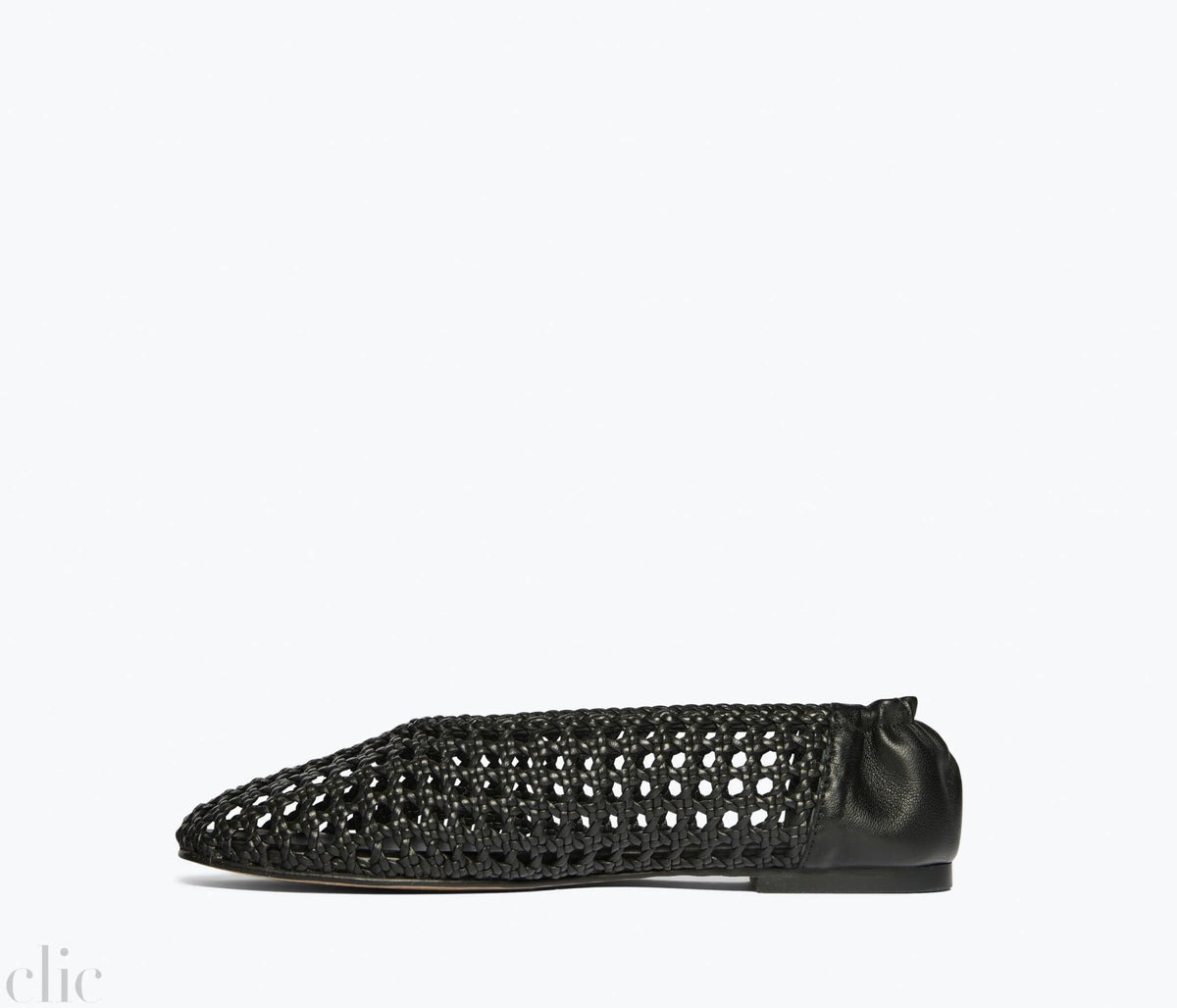 Riley Open Weave Ballet Flat in Black, from Freda Salvador