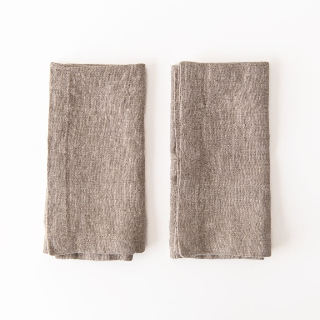 Natural Linen Napkins Set of 2, from Linen Tales