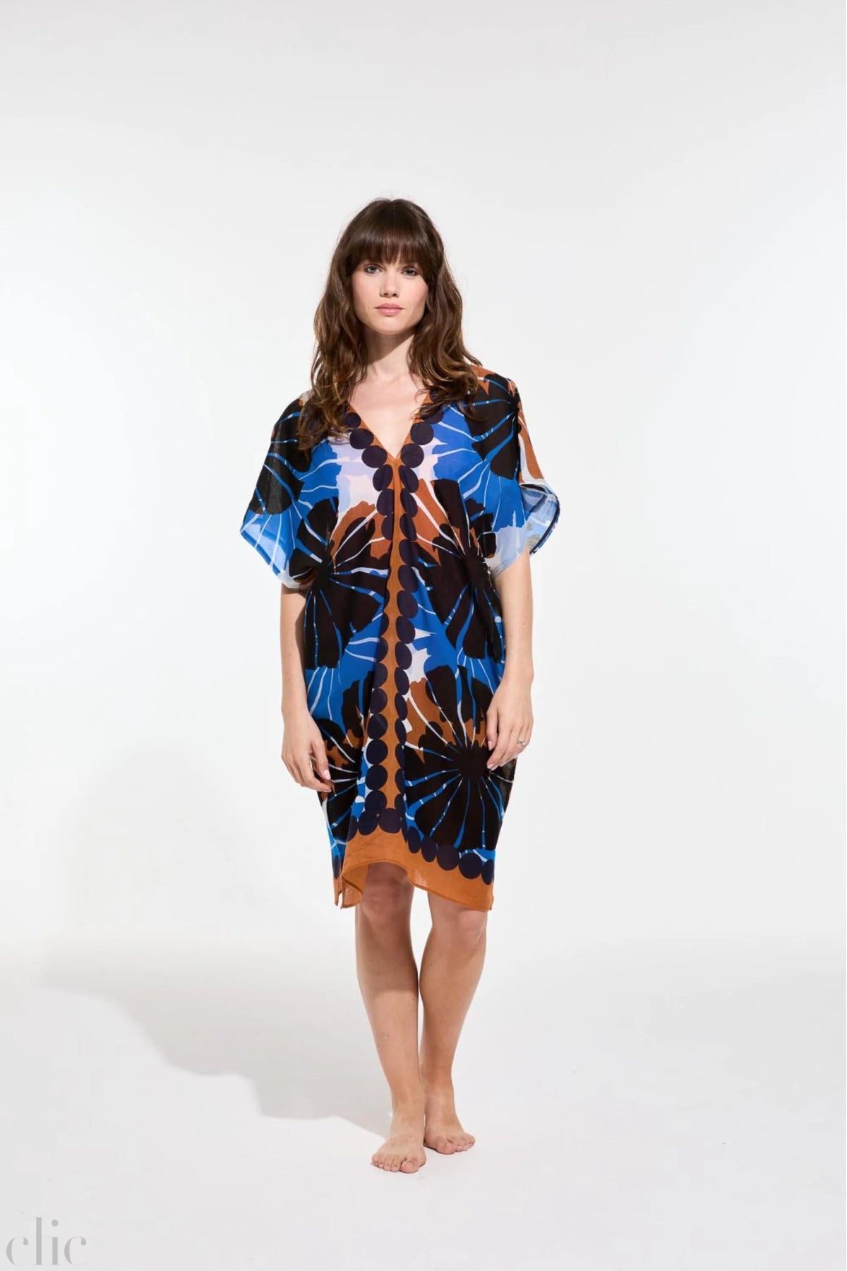 Elia Pavot Dress in Blue, from Mapoesie