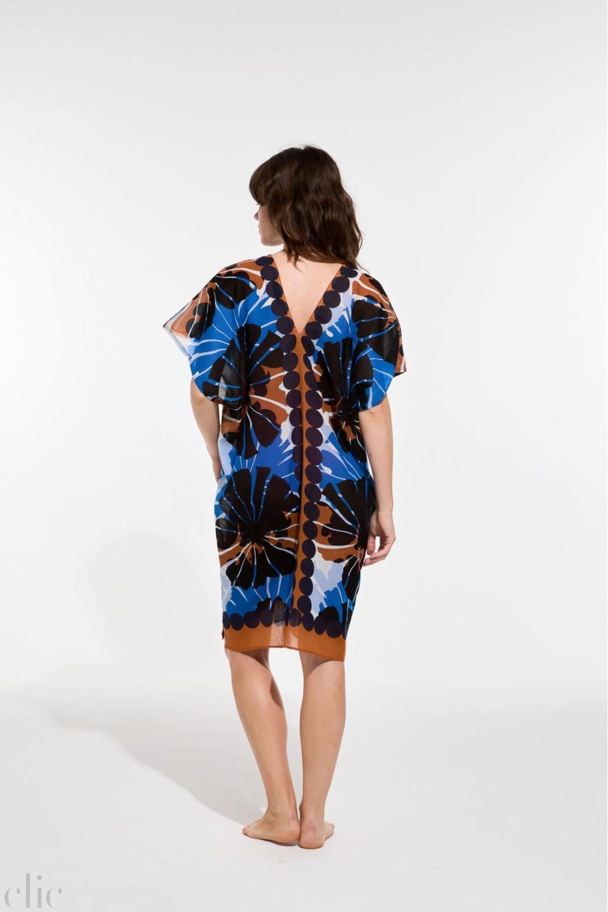 Elia Pavot Dress in Blue, from Mapoesie