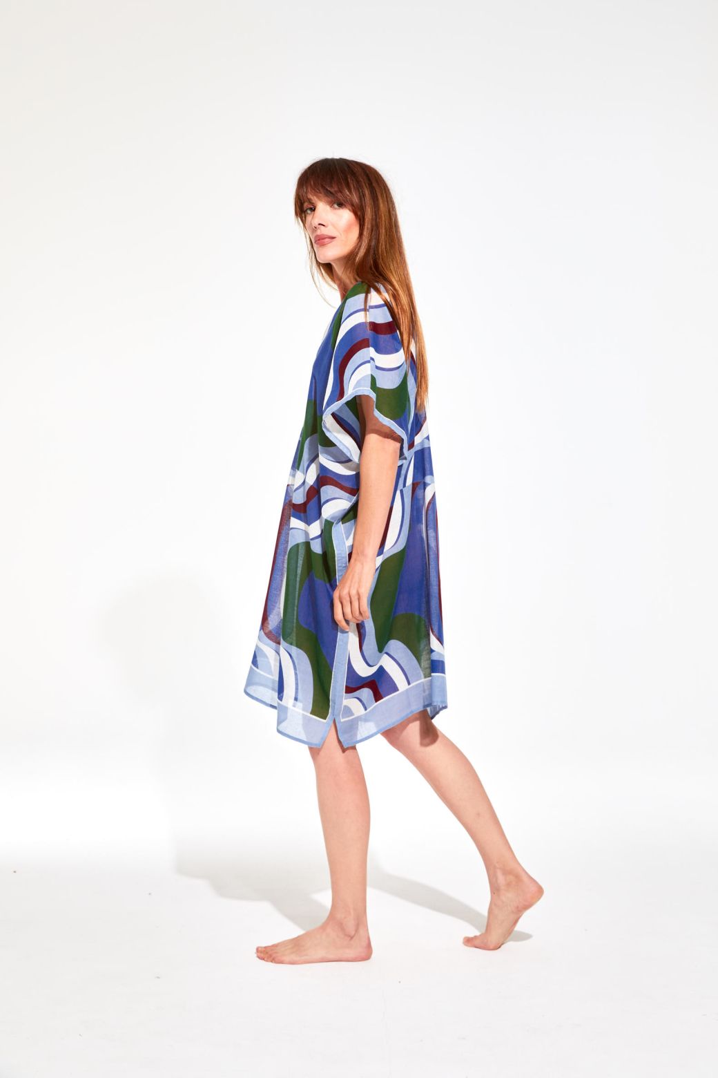 Elia Songe Short Beach Dress in Blue, from Mapoesie