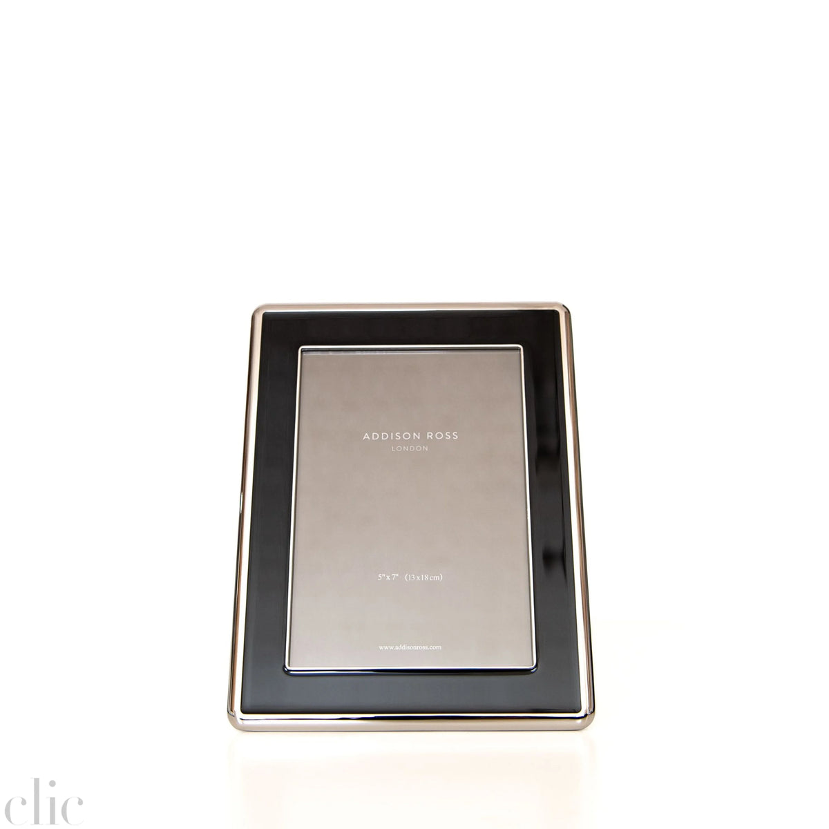 Enamel Curve Frame in Black and Silver