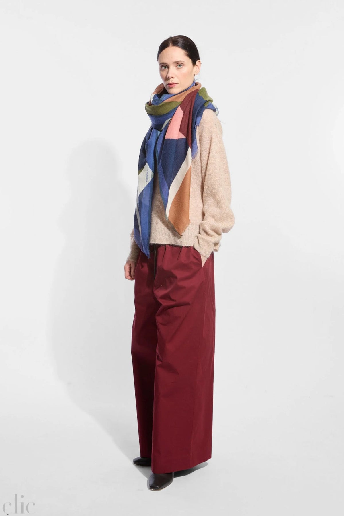 Ruban Scarf in Khaki, from Mapoesie