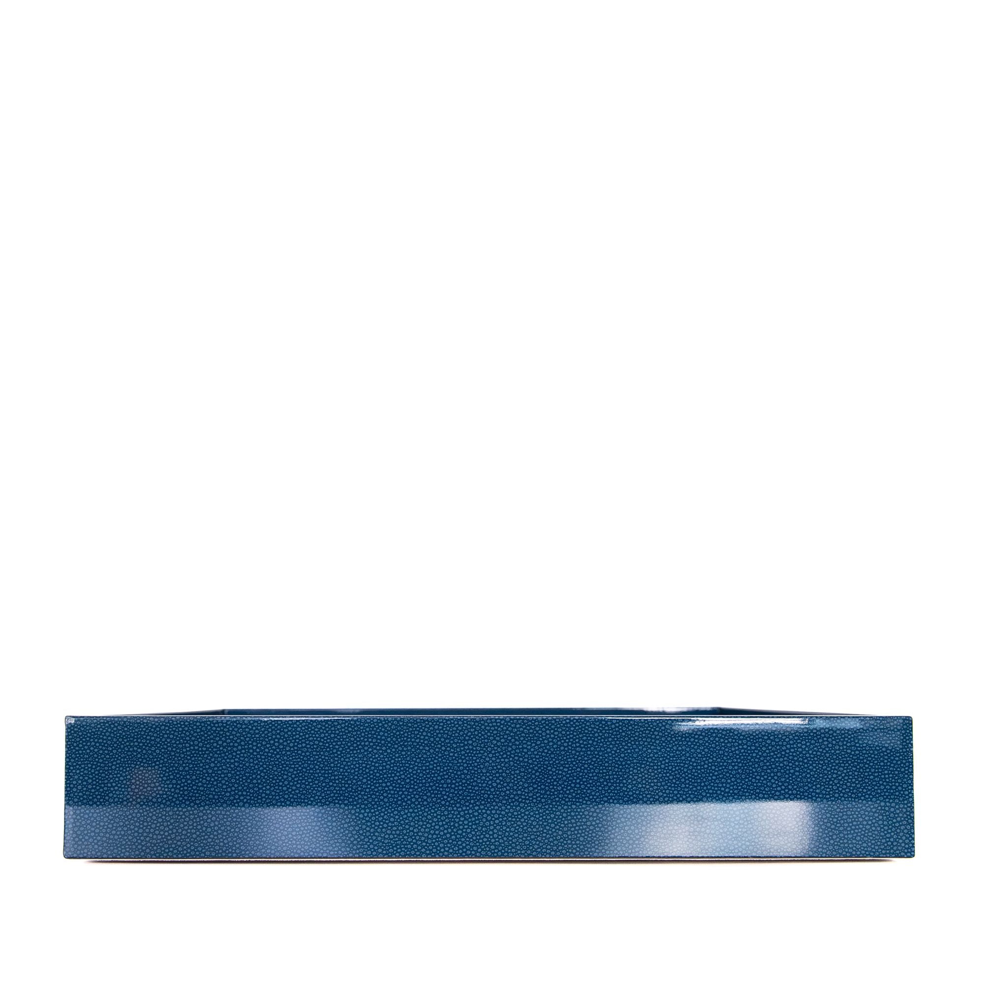 Square Tray in Blue Shag, from Addison Ross