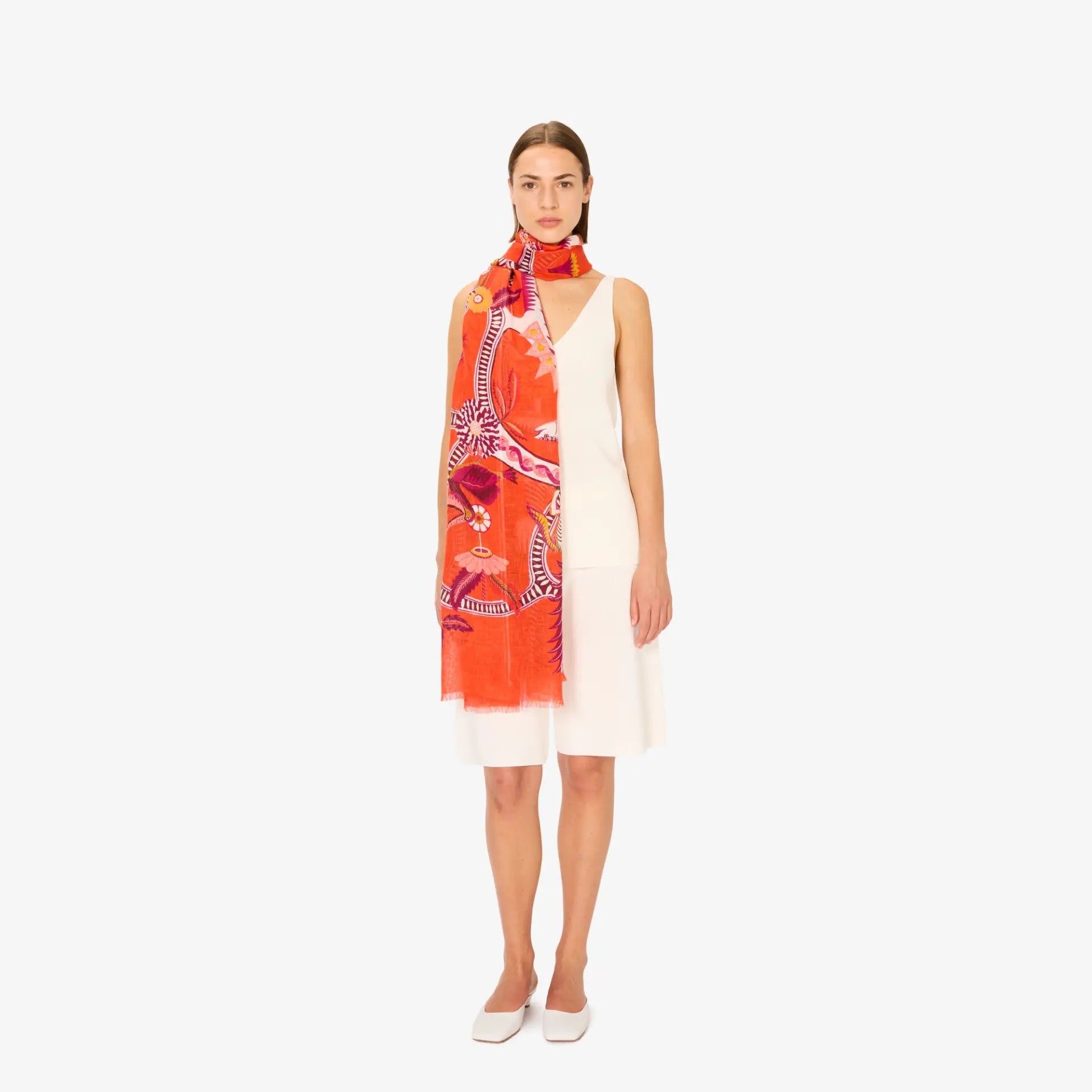 Scarf 100 Diego in Orangeade, from Inoui Editions