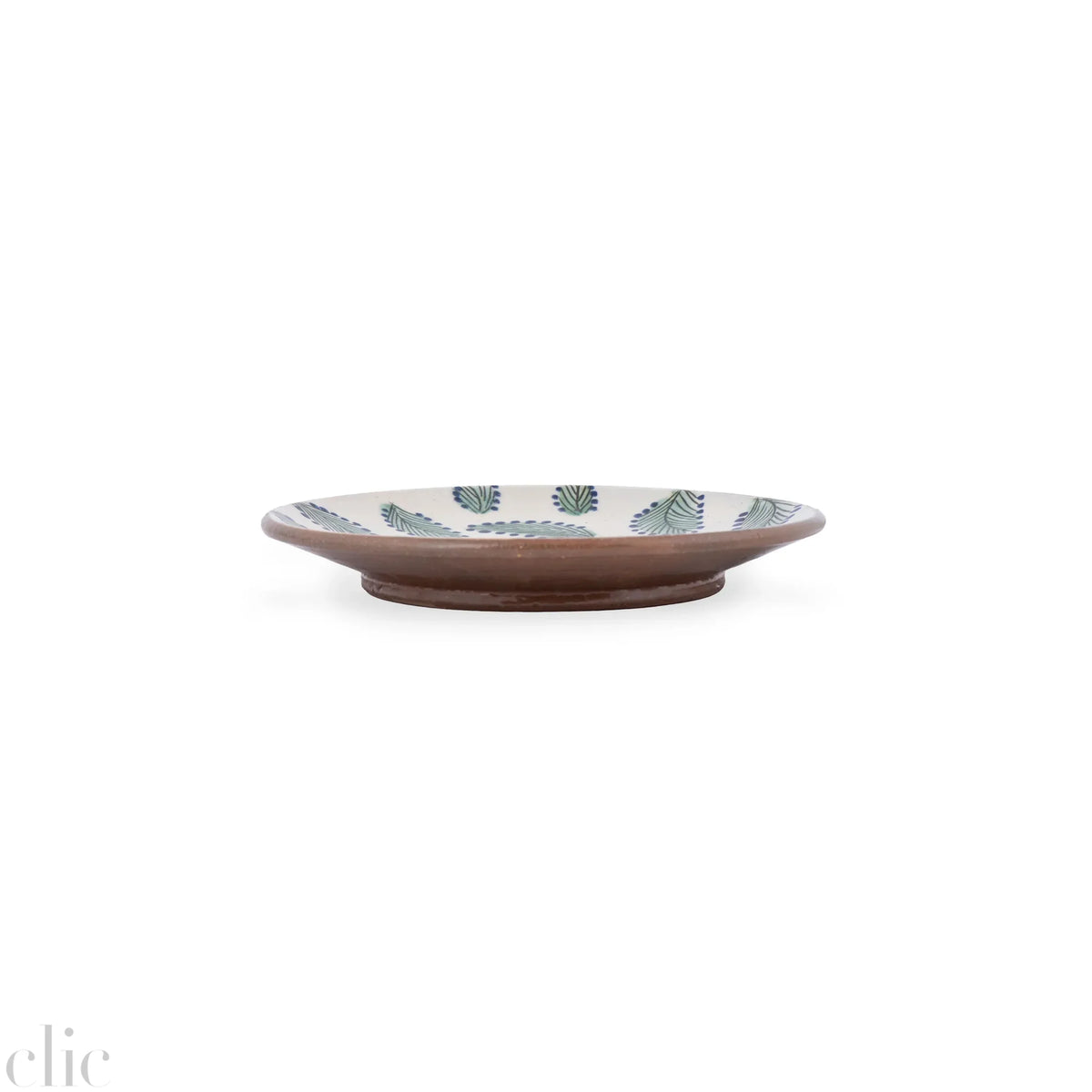 Ceramic Plate in Scattered Leaves, from Kiliim