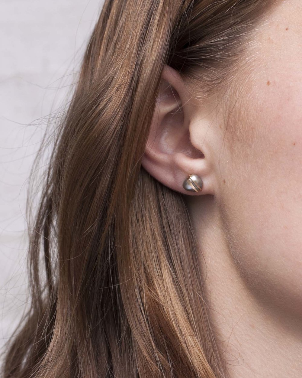 Baroque Pearl Studs in Silver, from Mary Macgill