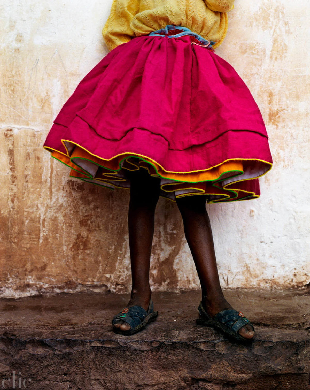 Pink Skirt 1, Taquile Island by Anne Menke