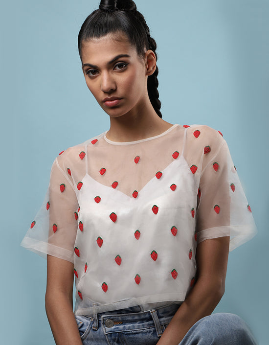 Organza T-shirt Strawberry, from Olivia Dar