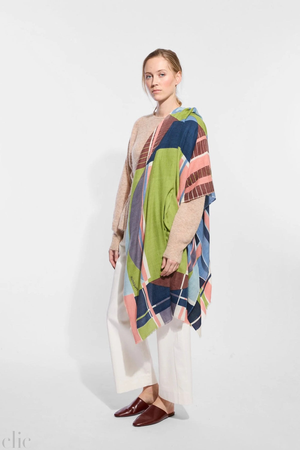 Theorie Scarf in Pink Khaki, from Mapoesie