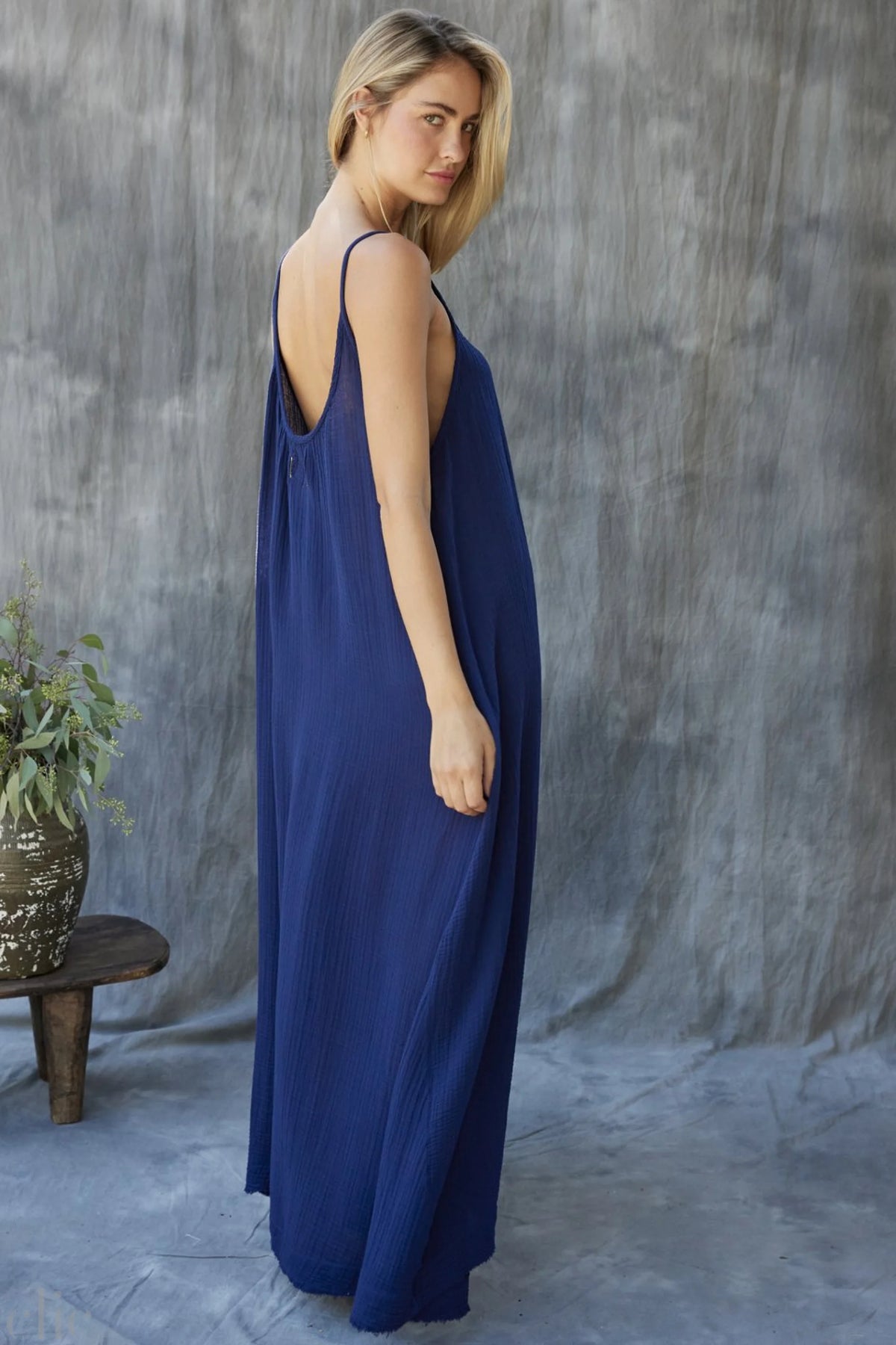 Tulum Gauze Dress in Pacific, from 9 Seed
