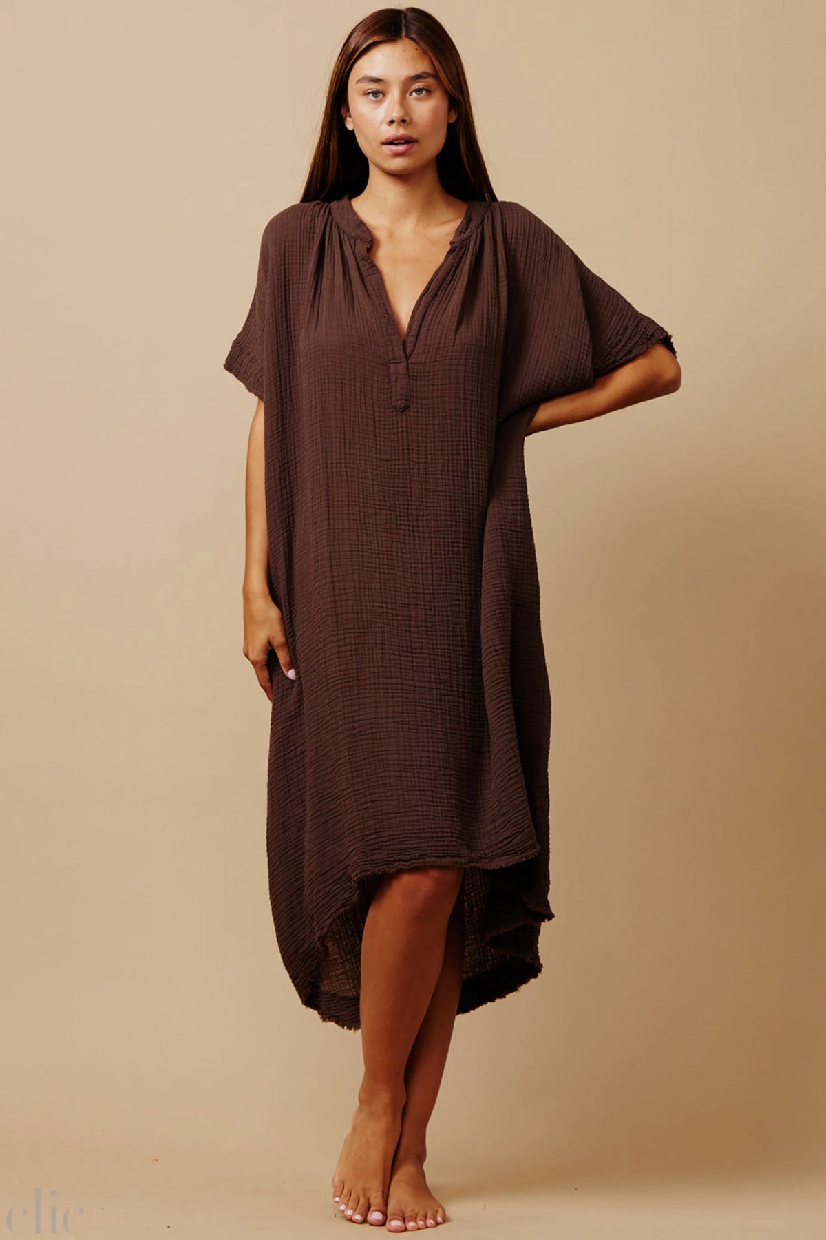 Tunisia Dress in Chocolate, from 9 Seed