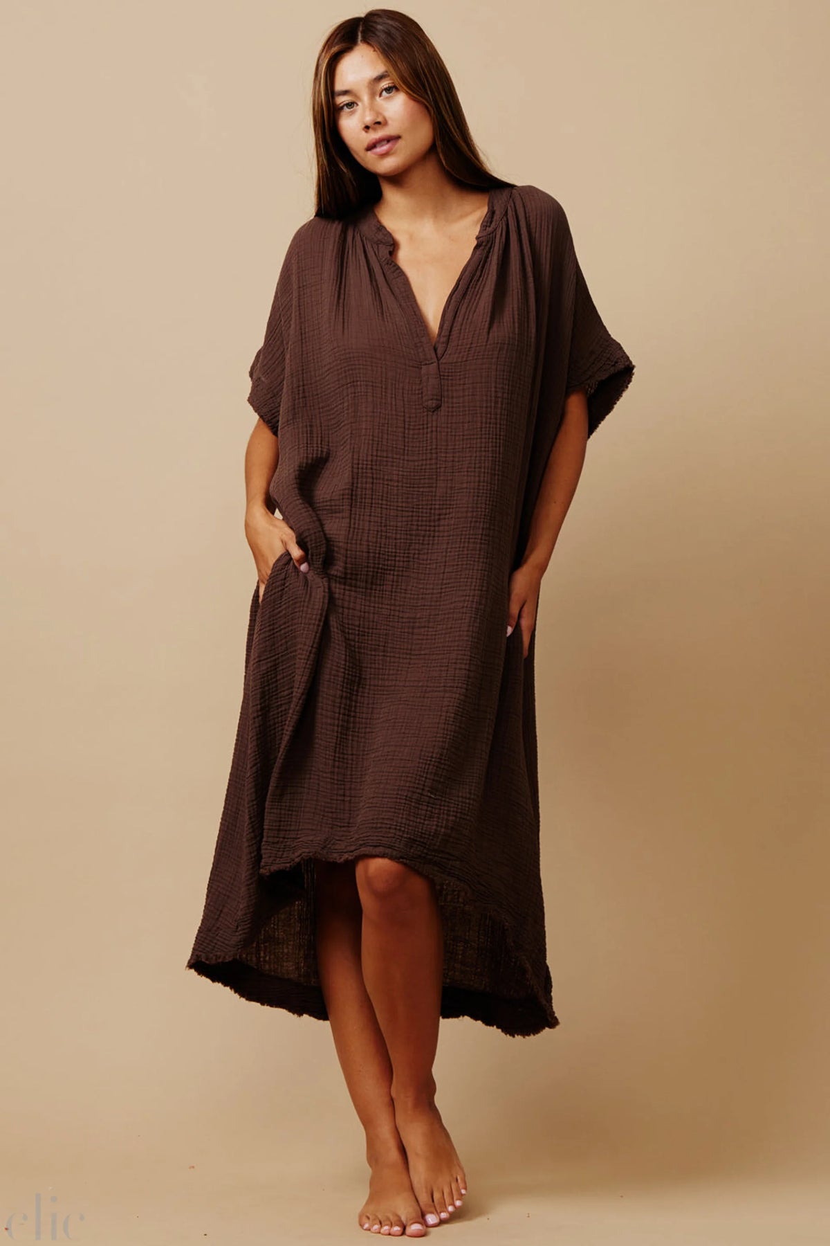 Tunisia Dress in Chocolate, from 9 Seed