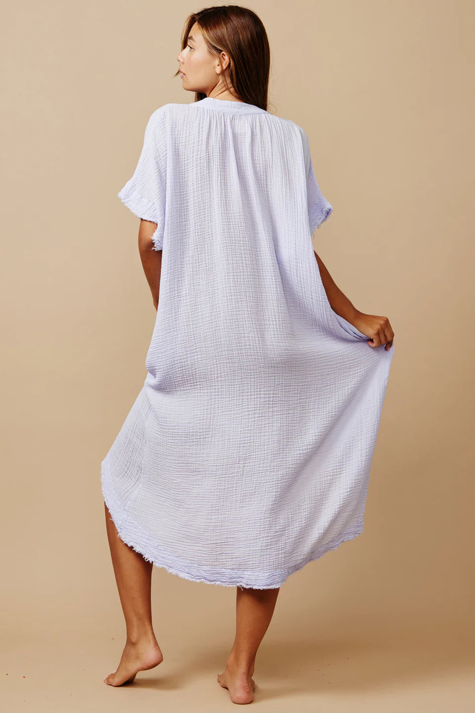 Tunisia Caftan Dress in Lilac, from 9 Seed