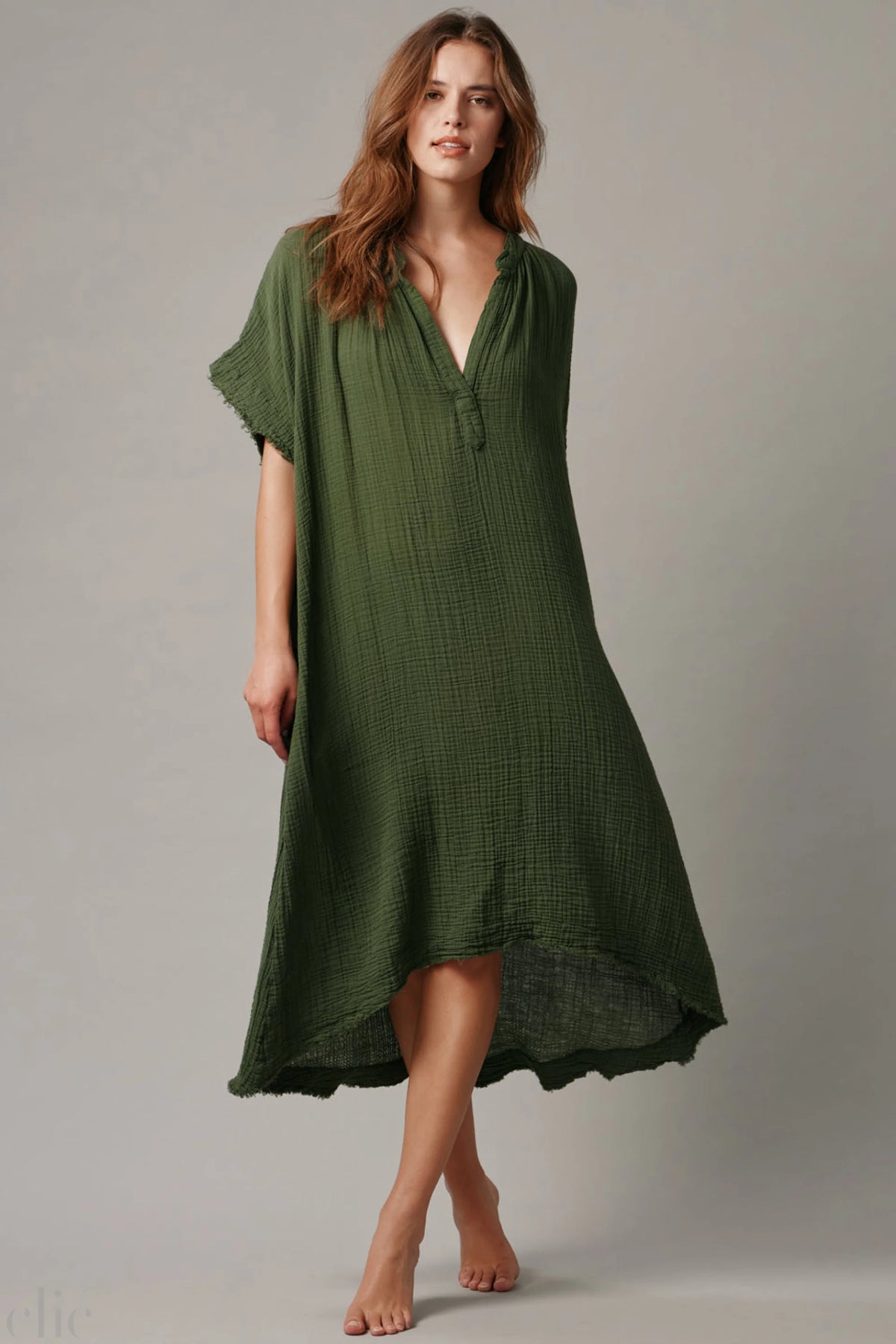 Tunisia Dress in Moss, from 9 Seed
