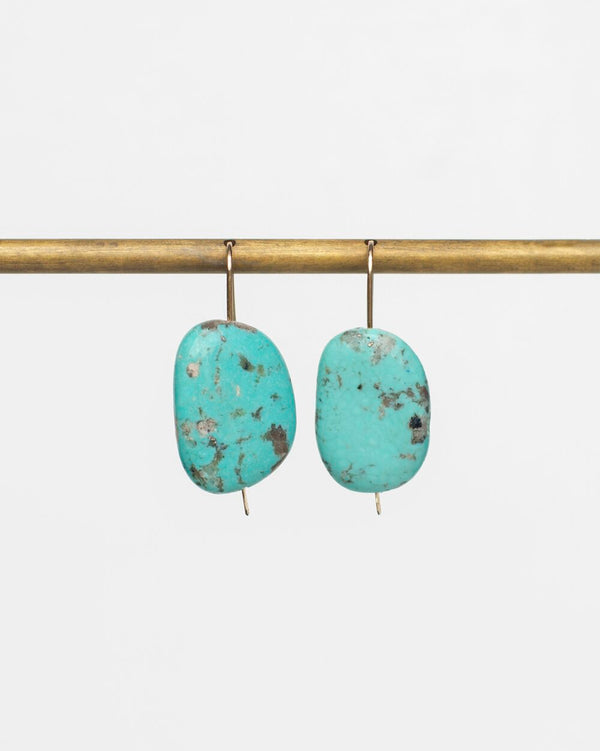 Stone Drop Earrings in Turquoise, from Mary Macgill