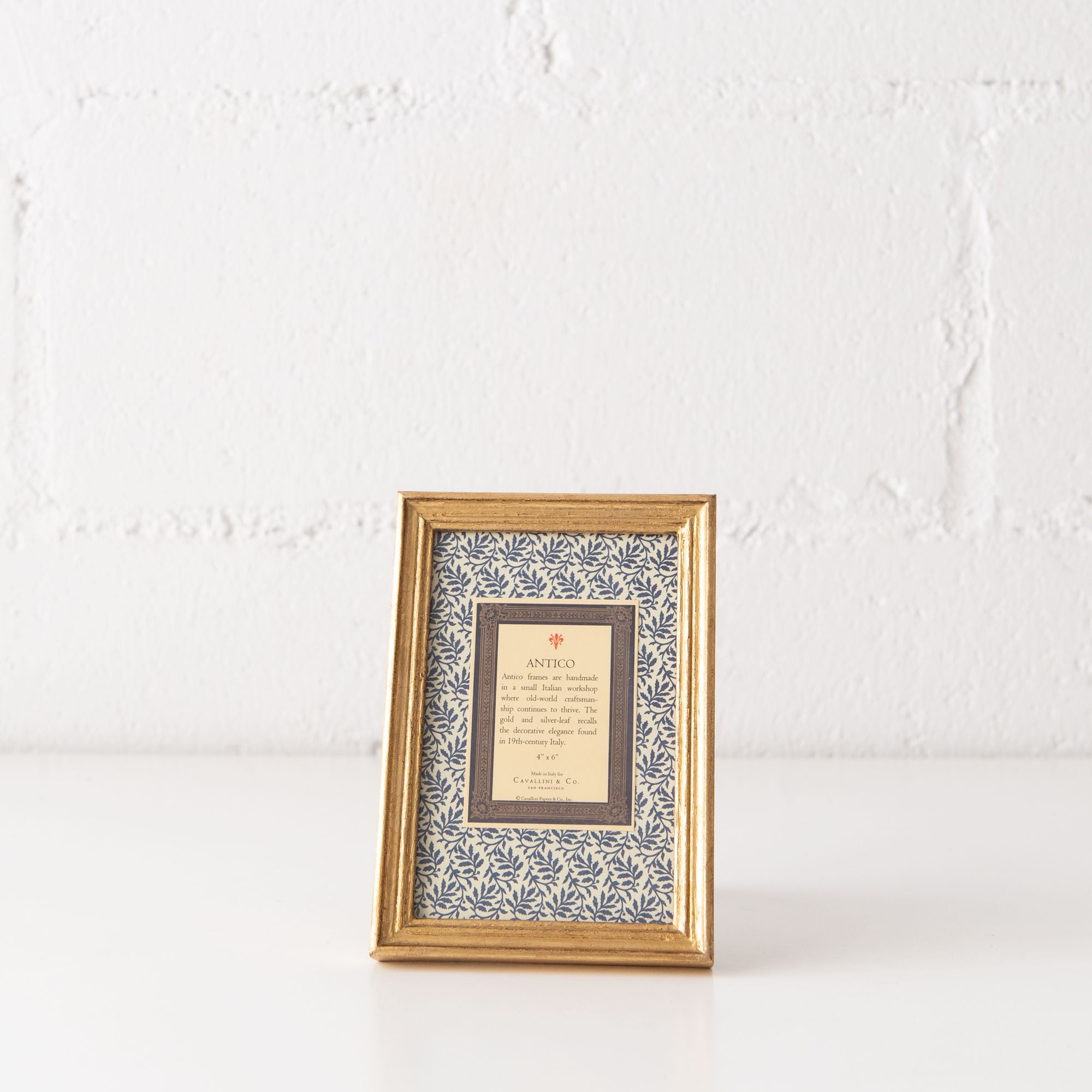 4" x 6" Florentine Frame in Antico Gold, from Cavallini