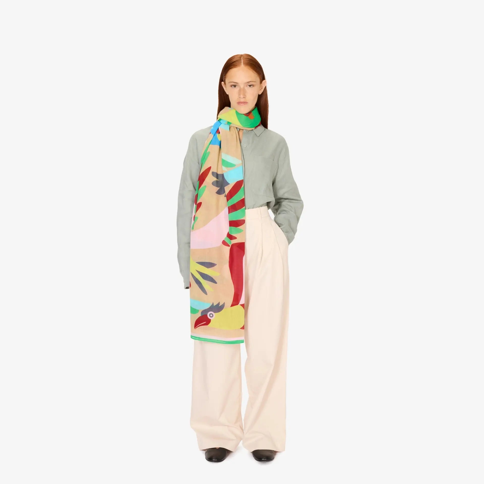 Scarf 100 Voyage in Natural, from Inoui Editions