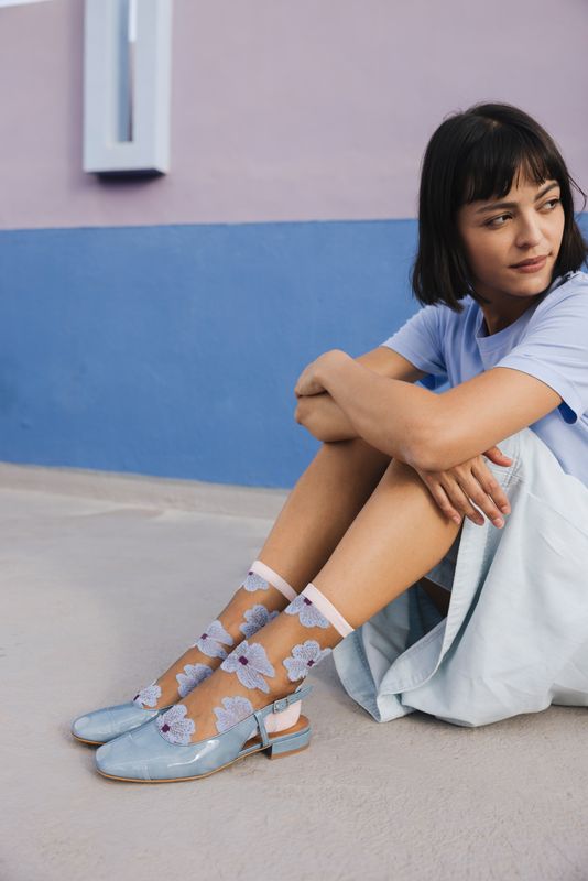 Murano Socks in Mauve, from Atelier St Eustache