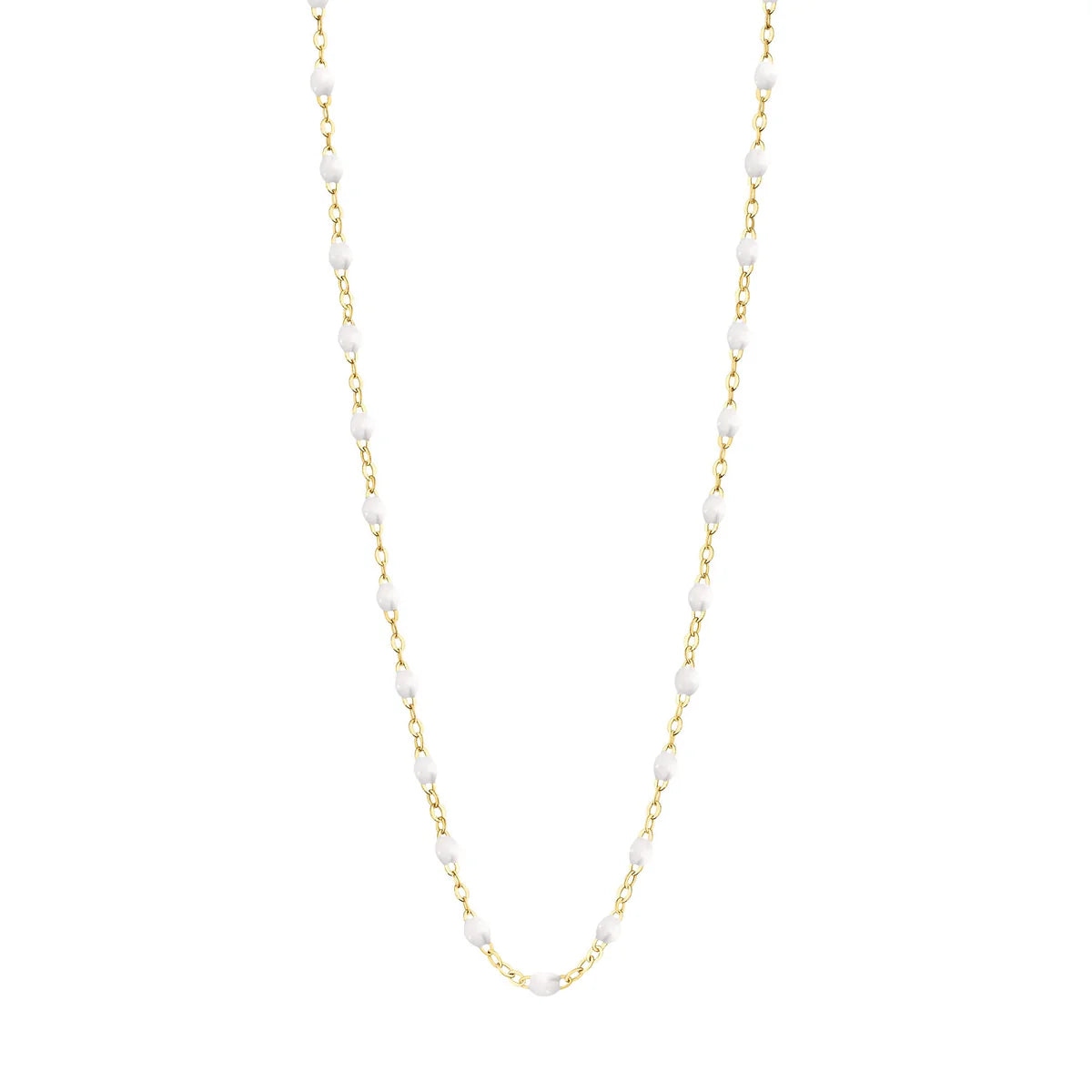 Classic Gigi White Necklace, Yellow Gold from Gigi Clozeau