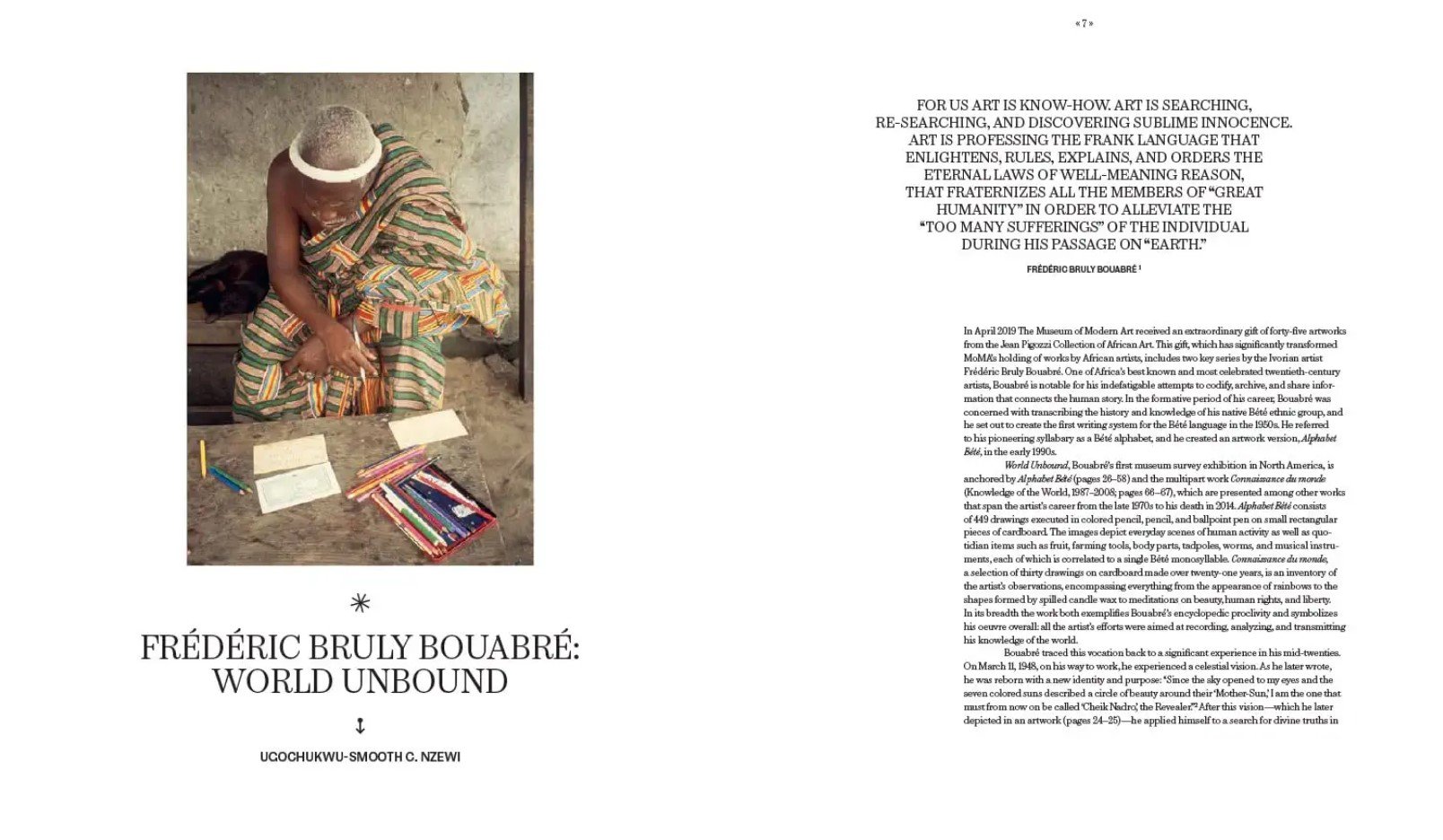 Frédéric Bruly Bouabré: World Unbound
