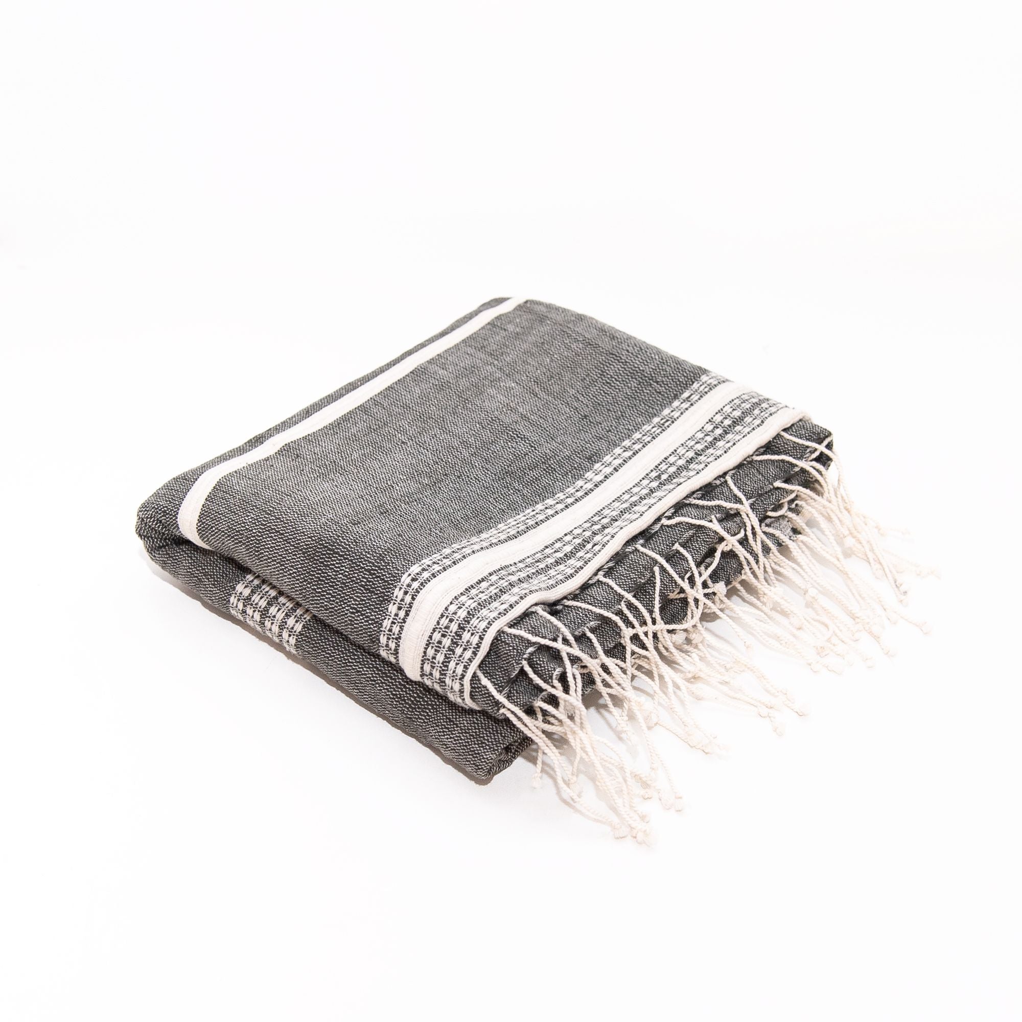 Aden Cotton Throw in Grey and Natural, from Creative Women