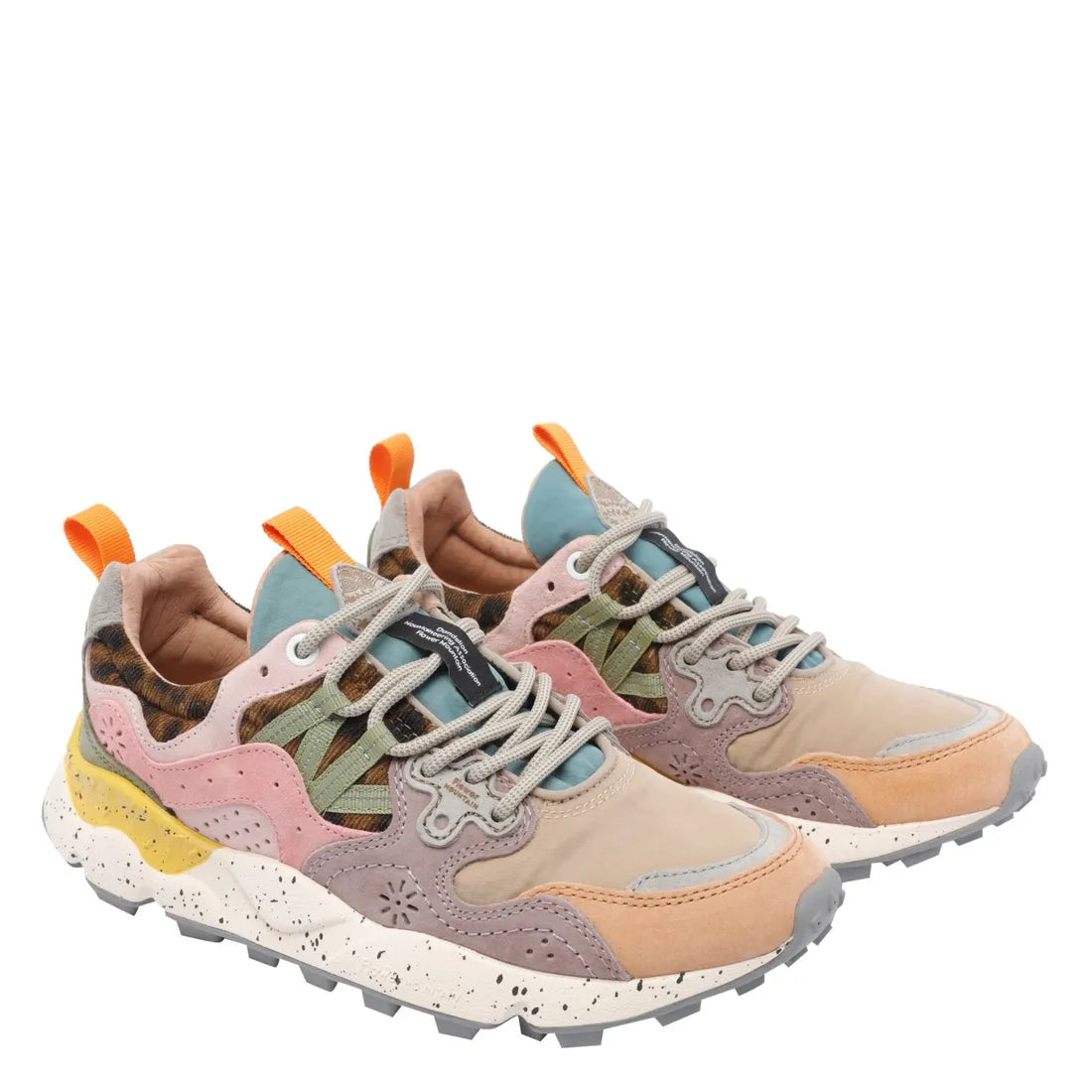 Yamano 3 Suede Leo Sneakers in Mustard Grey & Cipria, from Flower Mountain