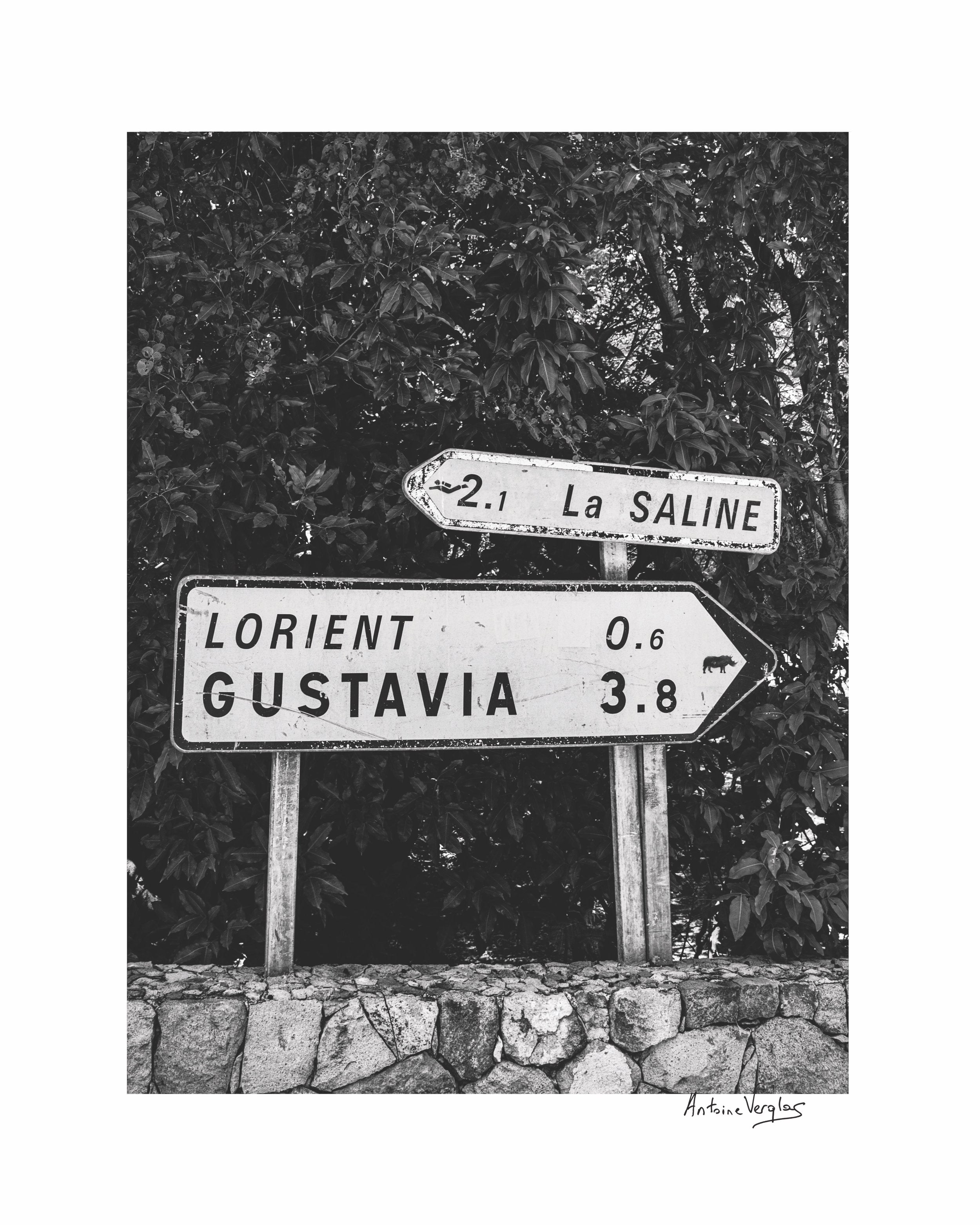 St. Barth Sign 3 Black and White by Antoine Verglas