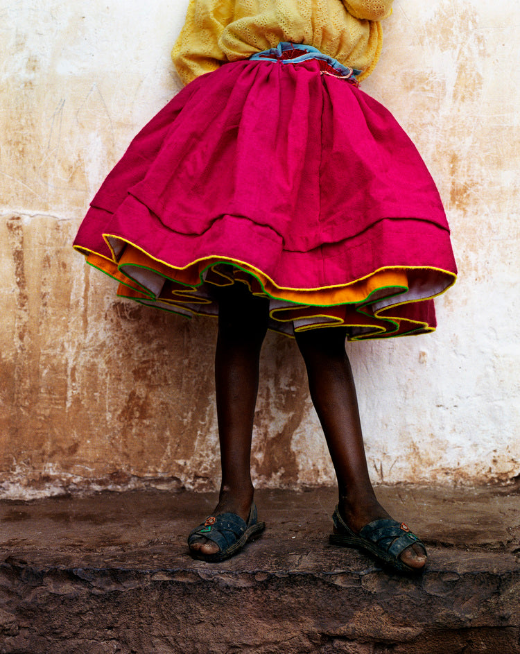 Pink Skirt 1, Taquile Island by Anne Menke