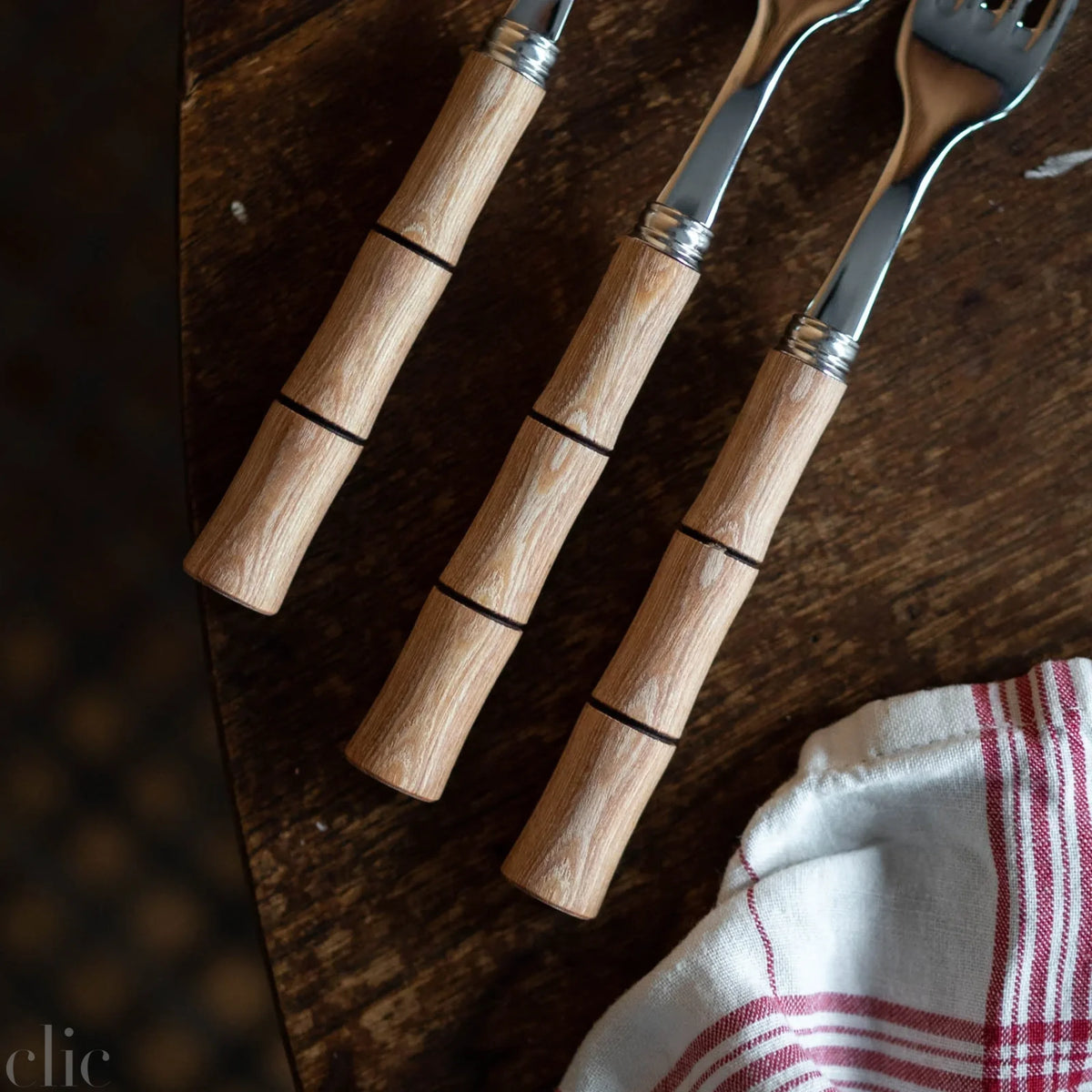 5 Piece flatware Set in Bamboo, from Sabre