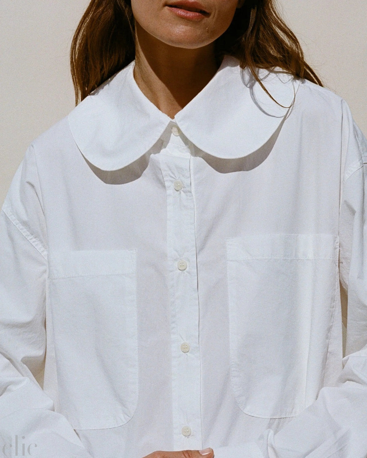 Hollis Oversized Shirt in Salt, from Emma Rothkopf