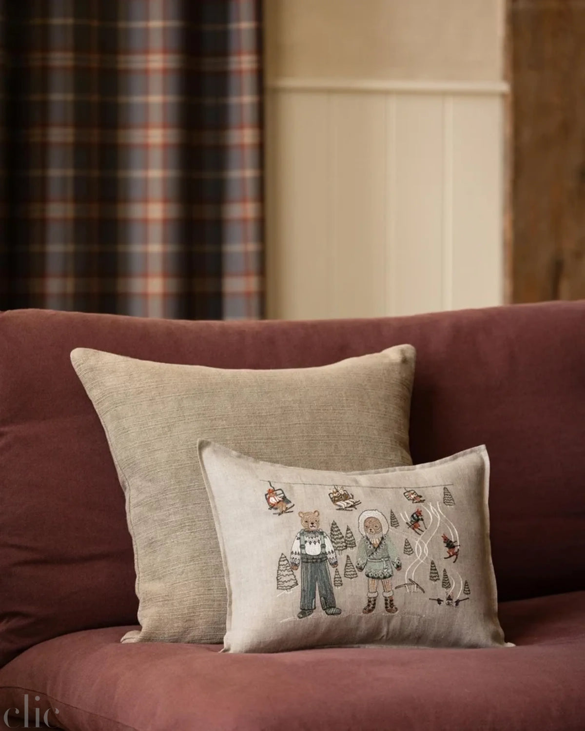 Ski Slope Pillow, from Coral & Tusk