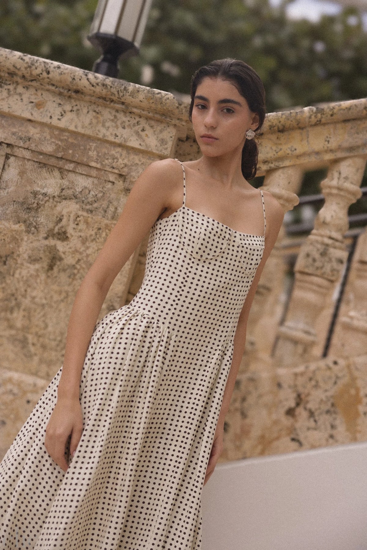 Lou Lou Dress in Brown Polka Dot, from Sister New York