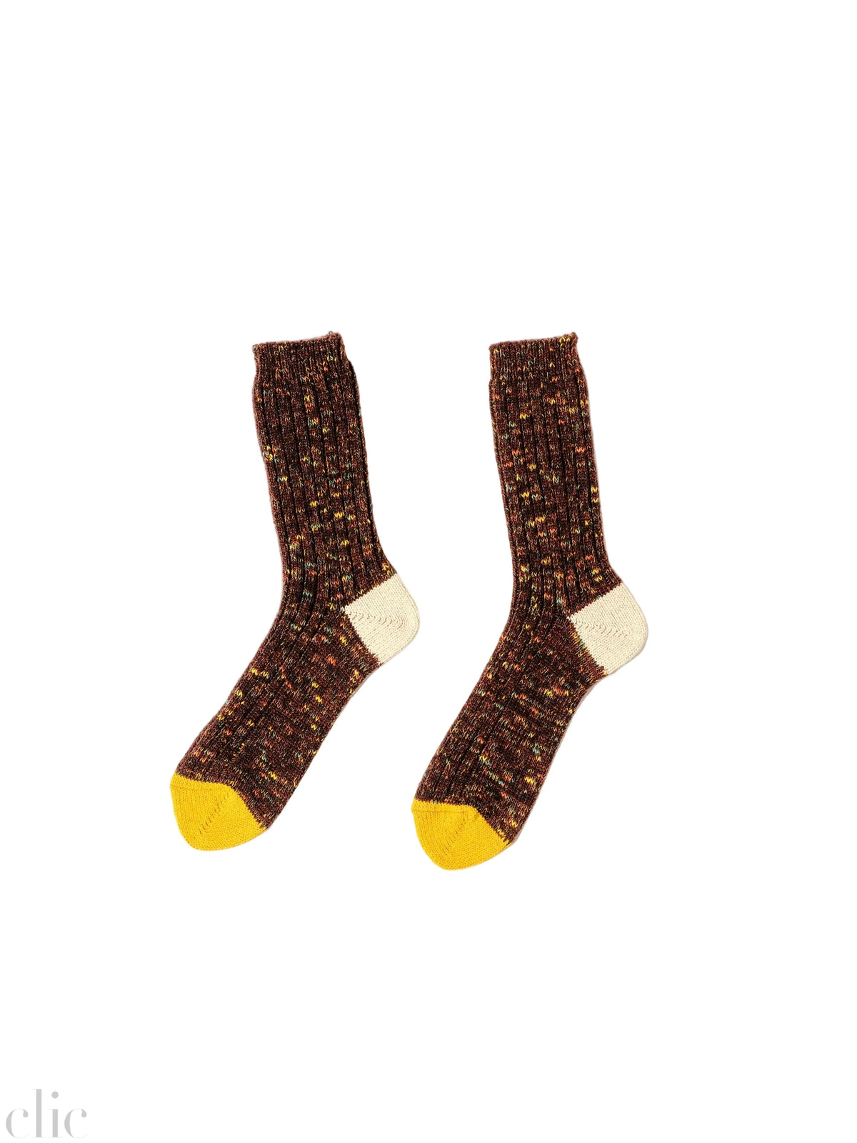 Wool Crew Socks in Walnut, from Degen