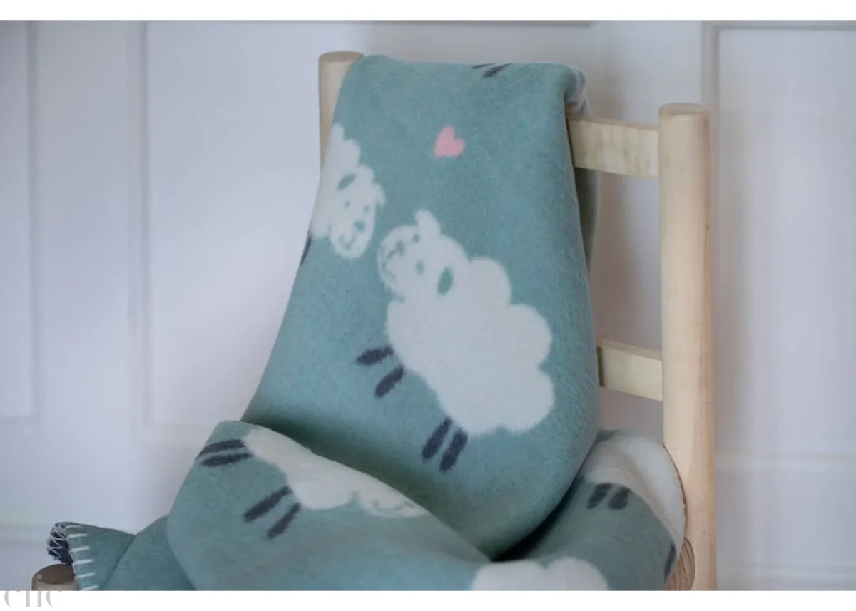 Mila Baby Blanket with Sheep, from David Fussenegger