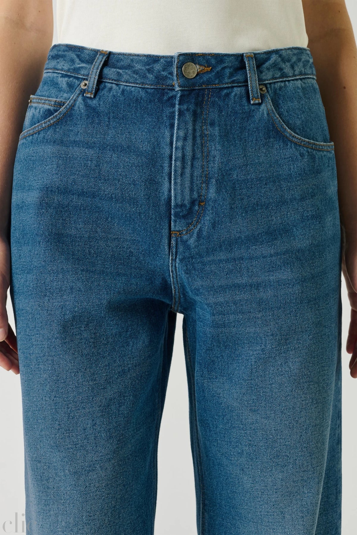 Calvin Jeans in Bleu Delave Denim, from Soeur