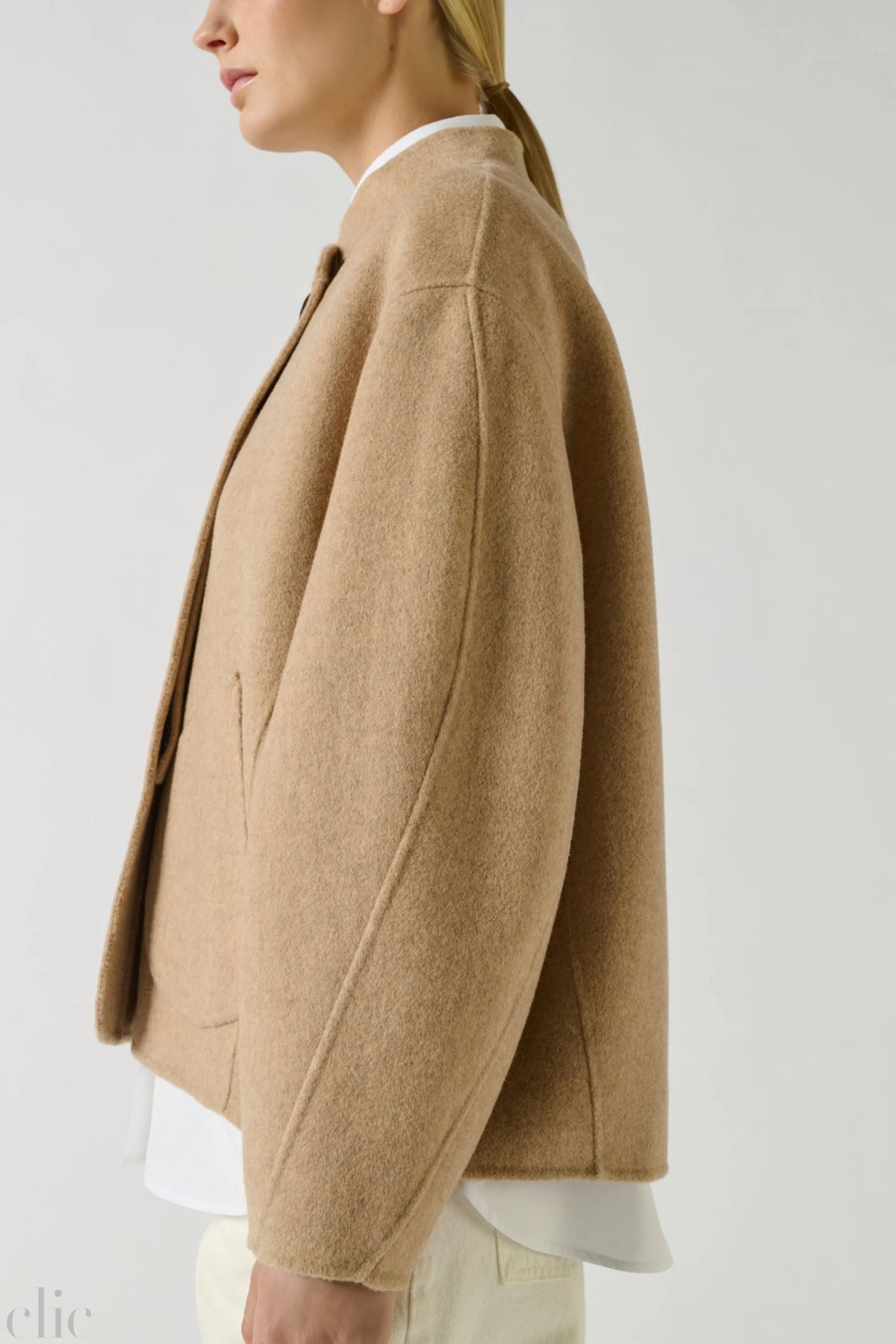 Windsor Coat in Beige Chine, from Soeur