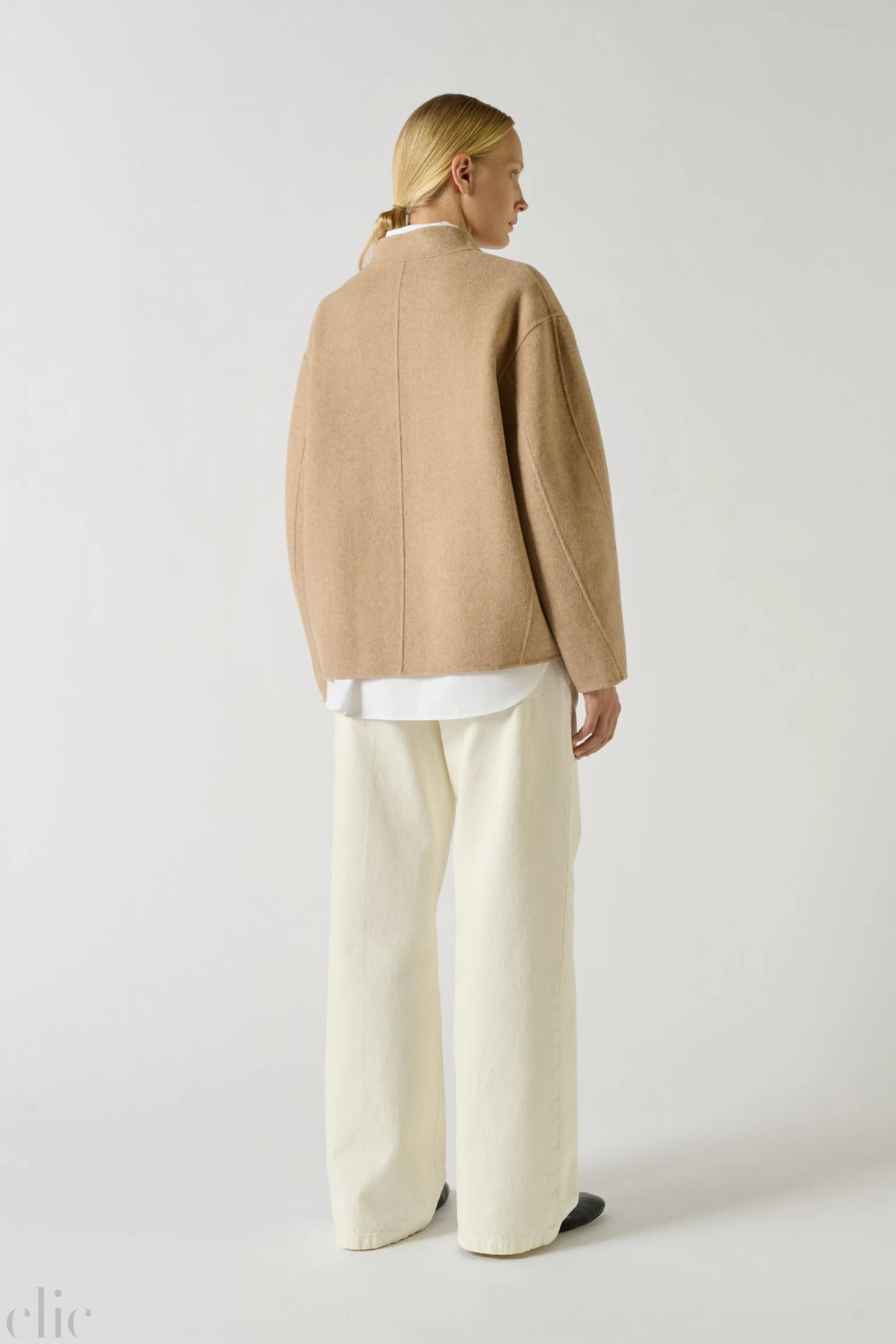Windsor Coat in Beige Chine, from Soeur