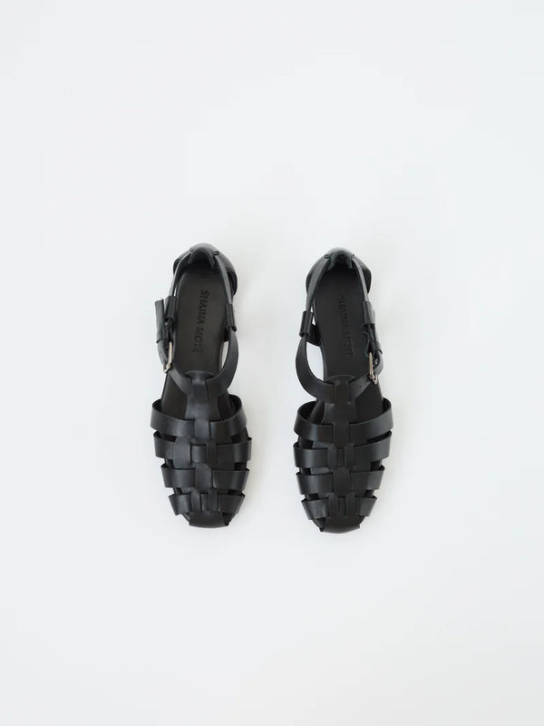 Fisherman Sandal in Onyx, from Shaina Mote