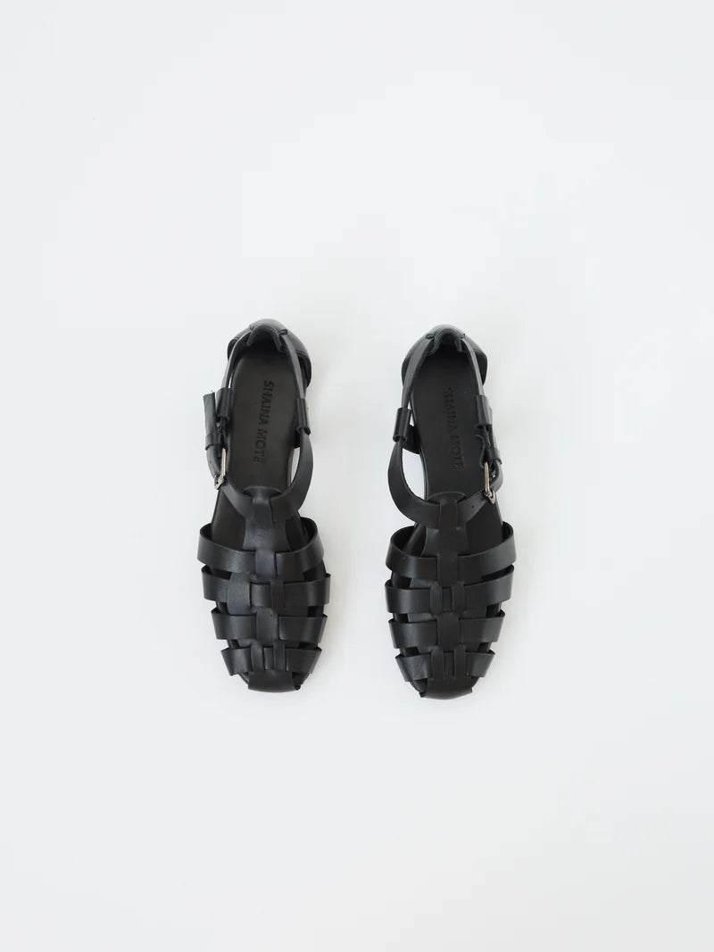 Fisherman Sandal in Onyx, from Shaina Mote